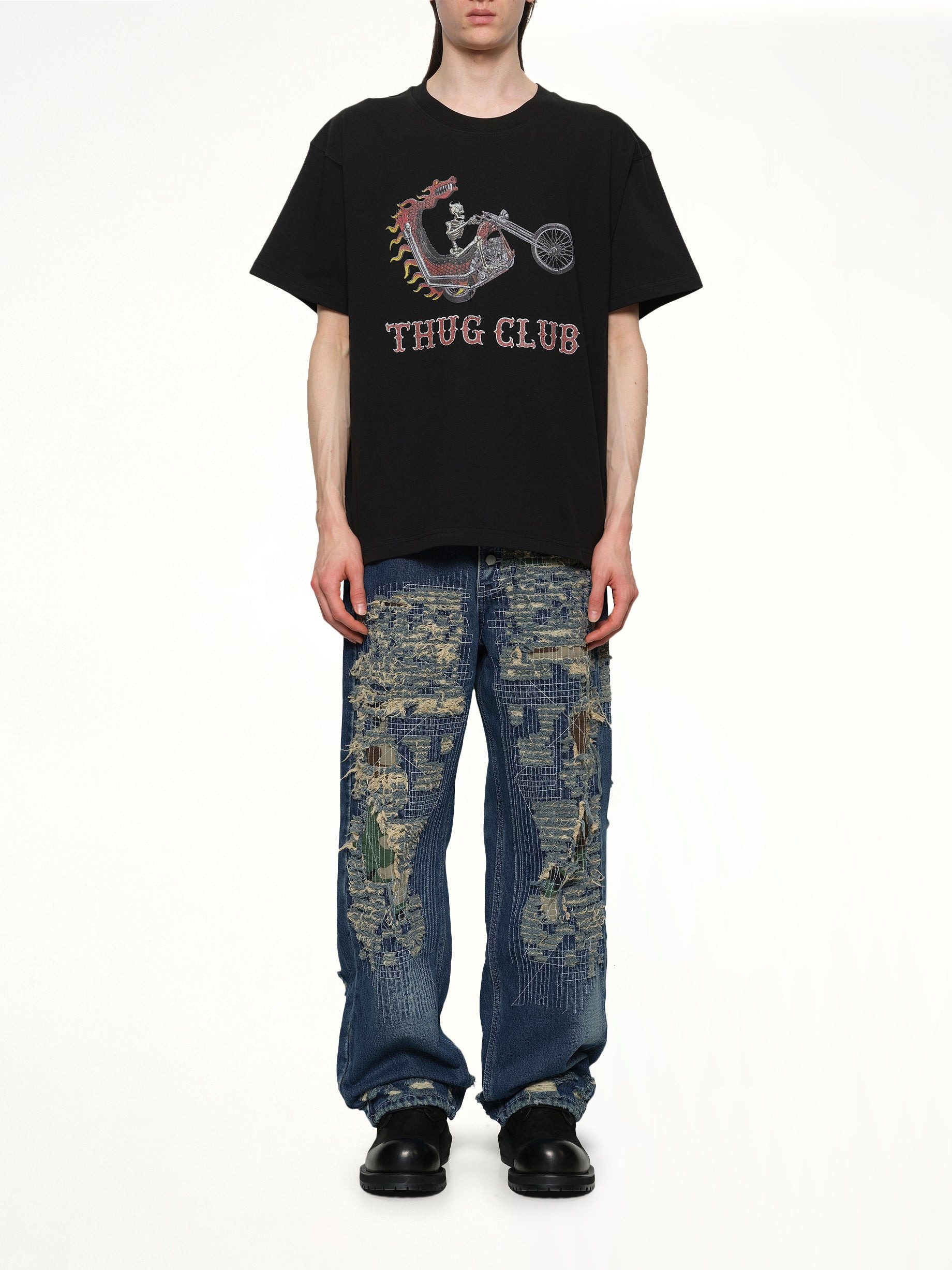 Dragon Chopper T-Shirt in Black - 7