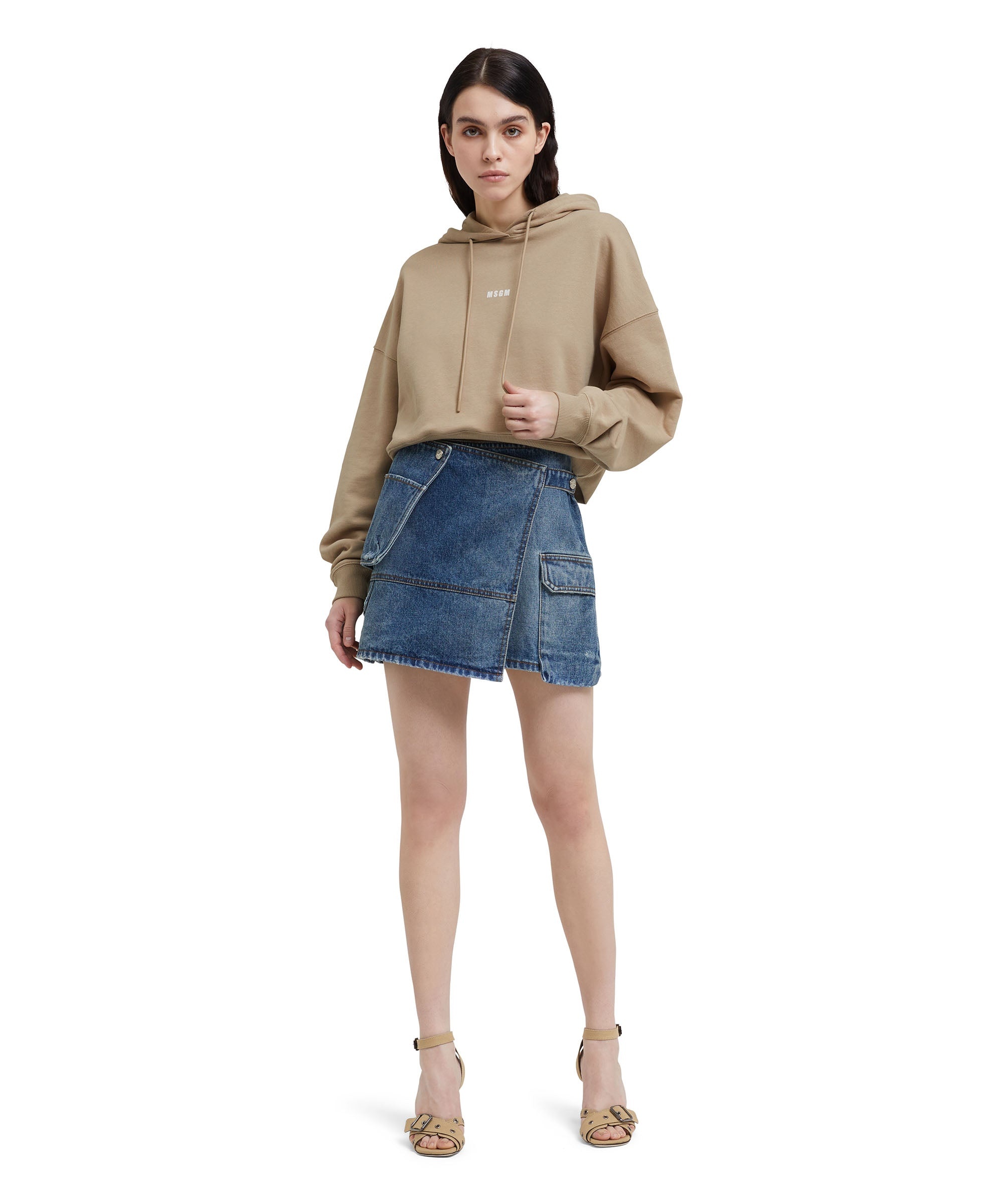 Mini logo crop hooded sweatshirt - 5