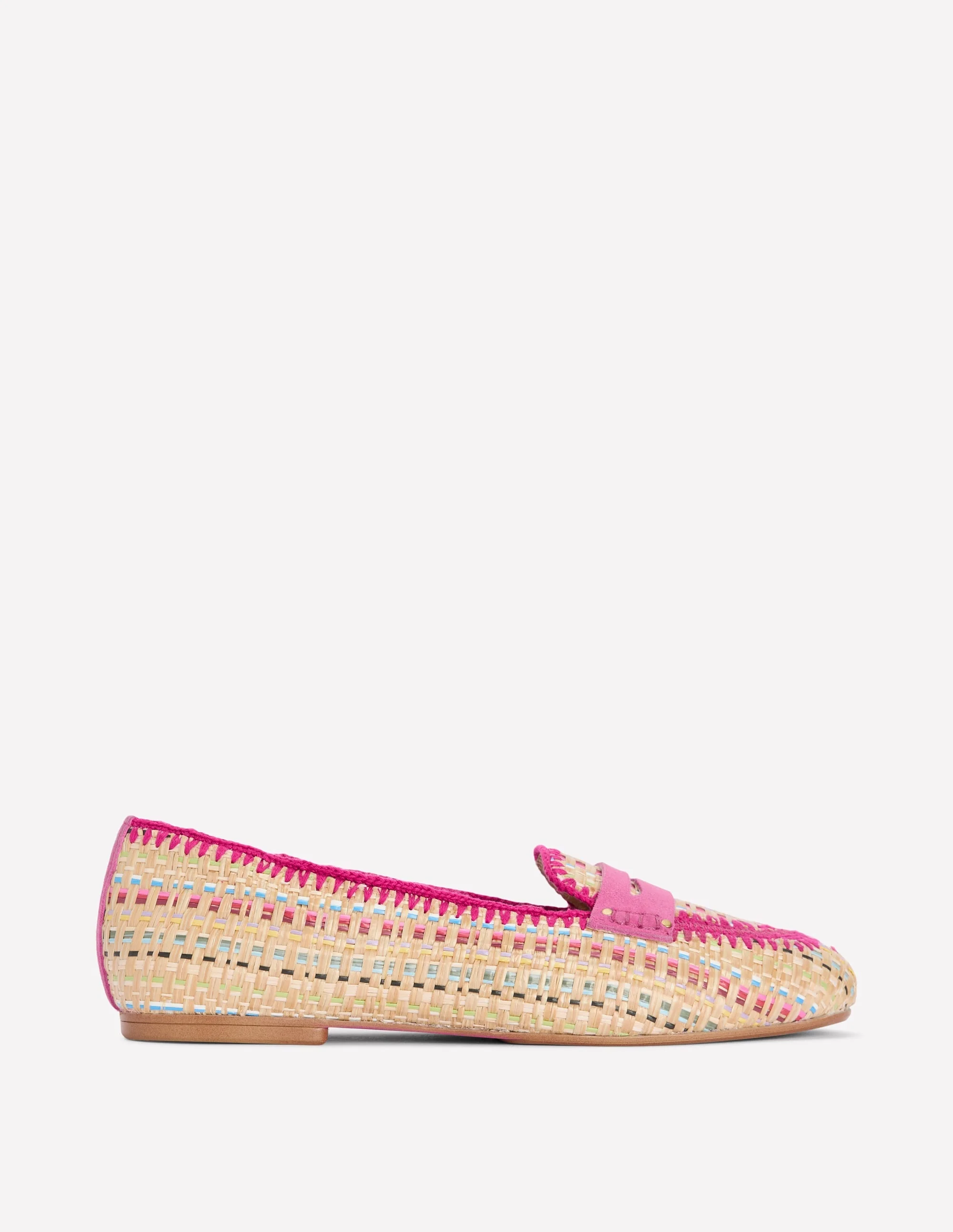 Classic Penny Loafers-Multi Raffia - 1