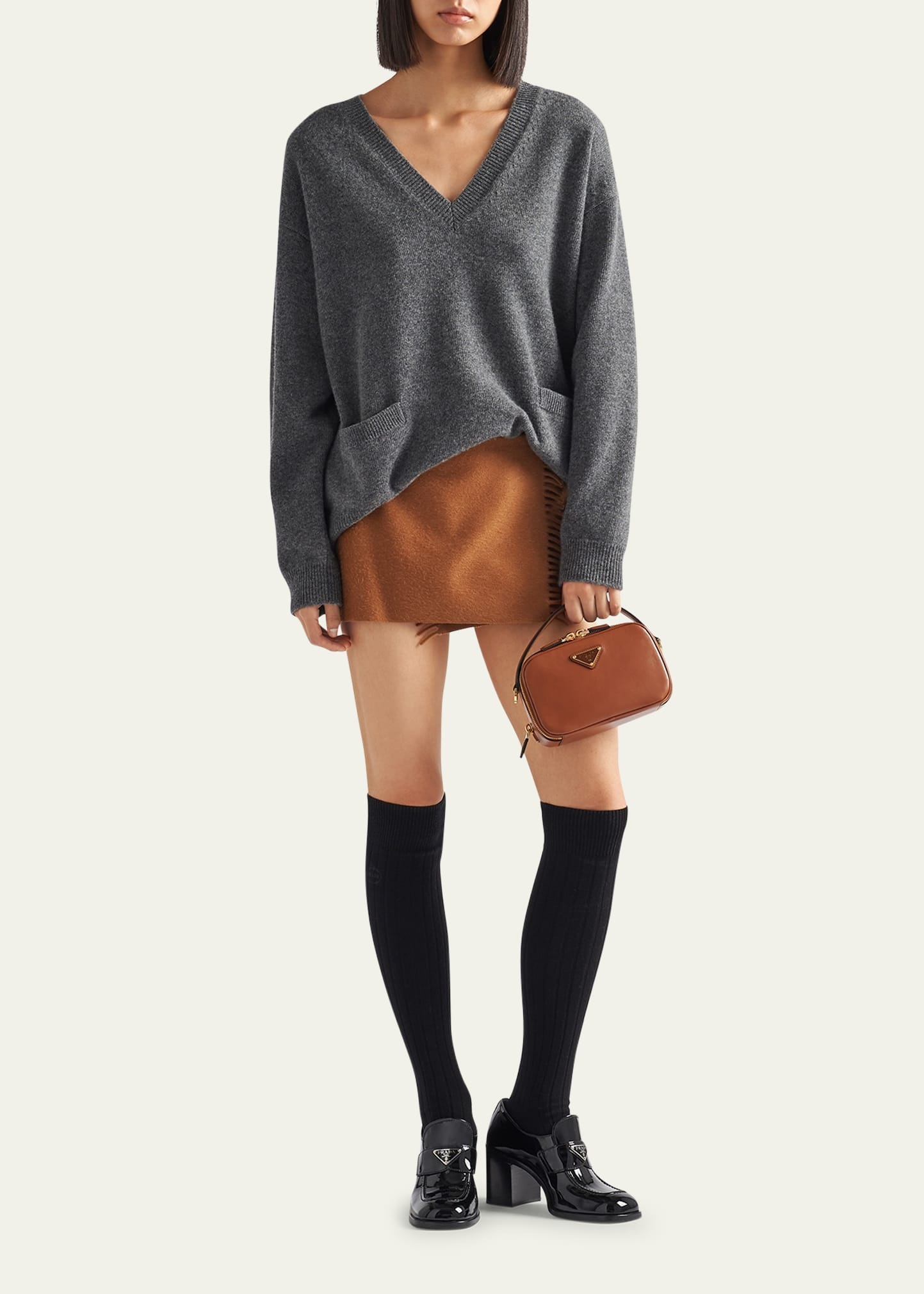 Fringe Cashmere Scarf Mini Skirt - 2