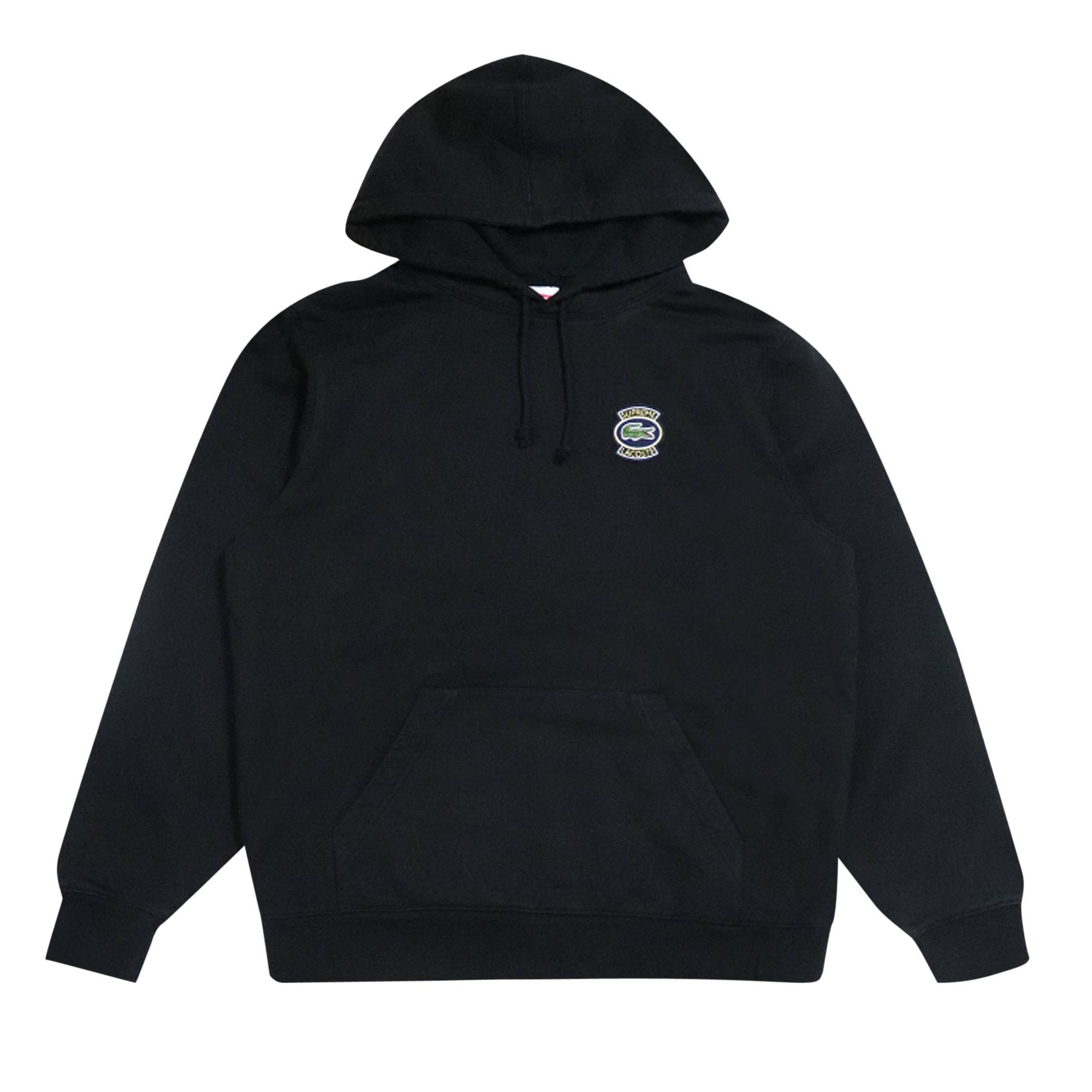 Supreme x Lacoste Hooded Sweatshirt 'Black' - 1