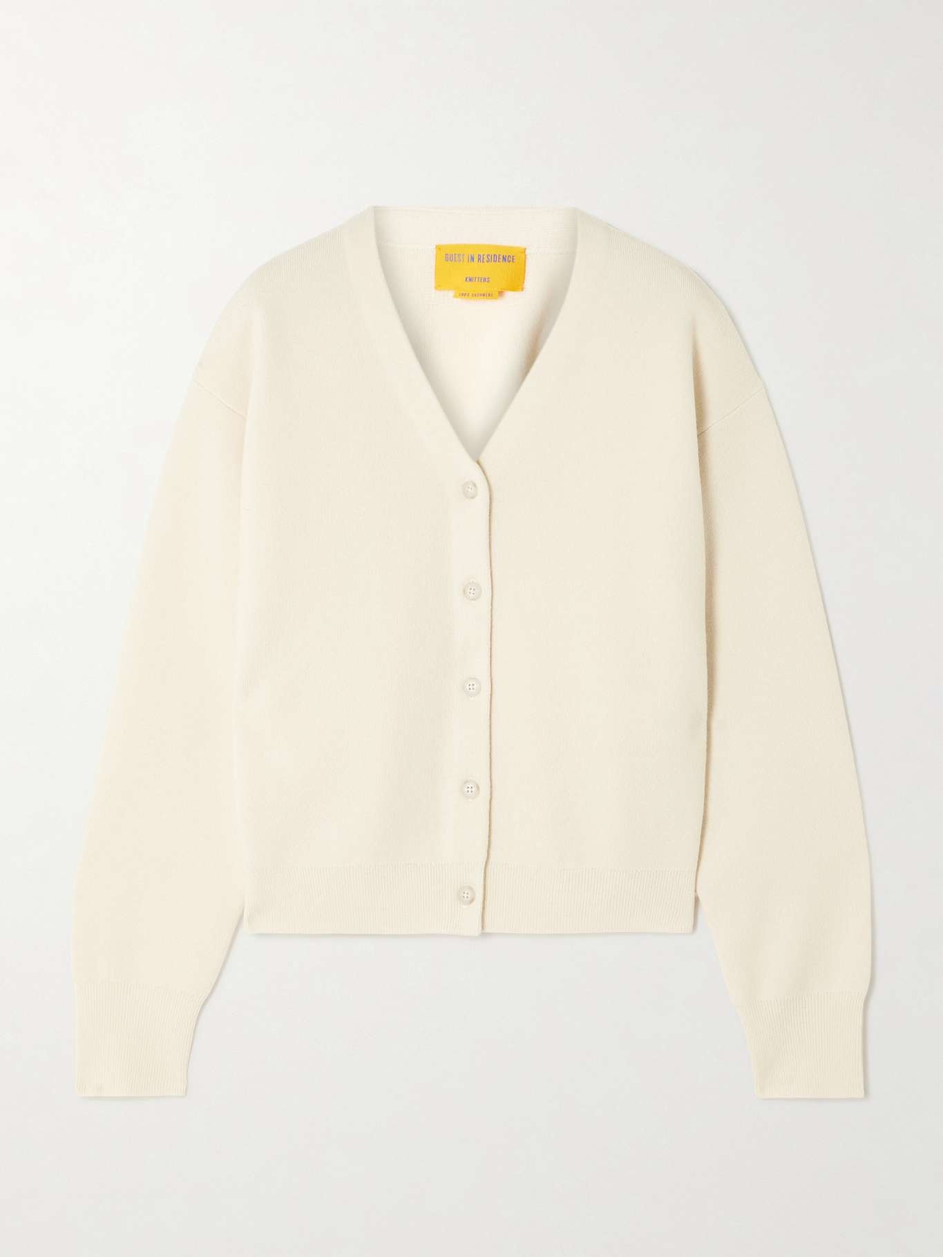 Collegiate cashmere cardigan Cream - 1