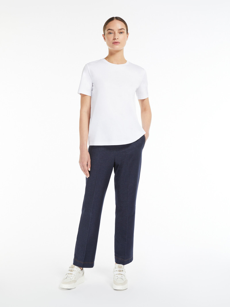 Max Mara COSMO Slim-fit cotton and modal T-shirt outlook