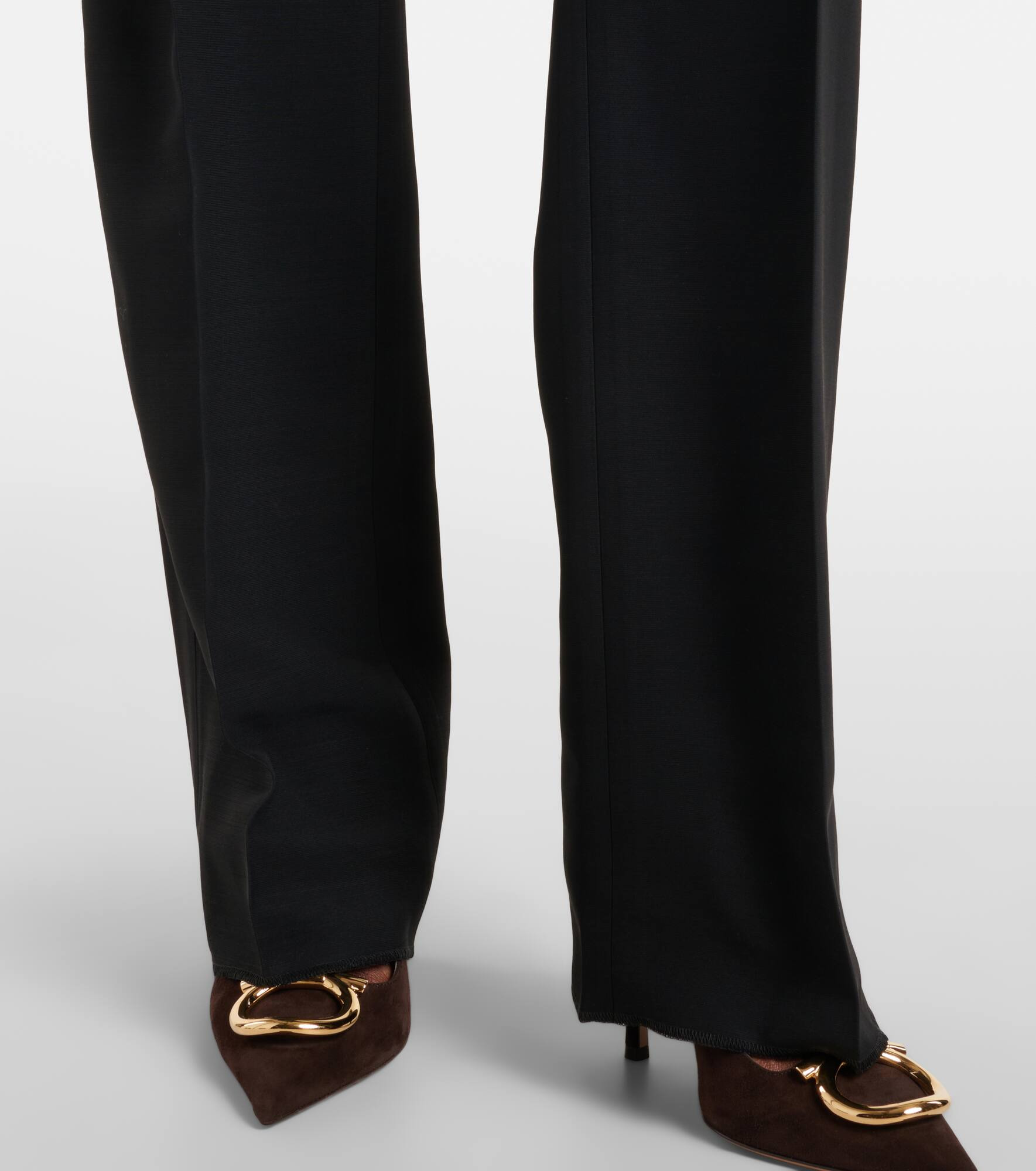 High-rise faille straight pants - 5