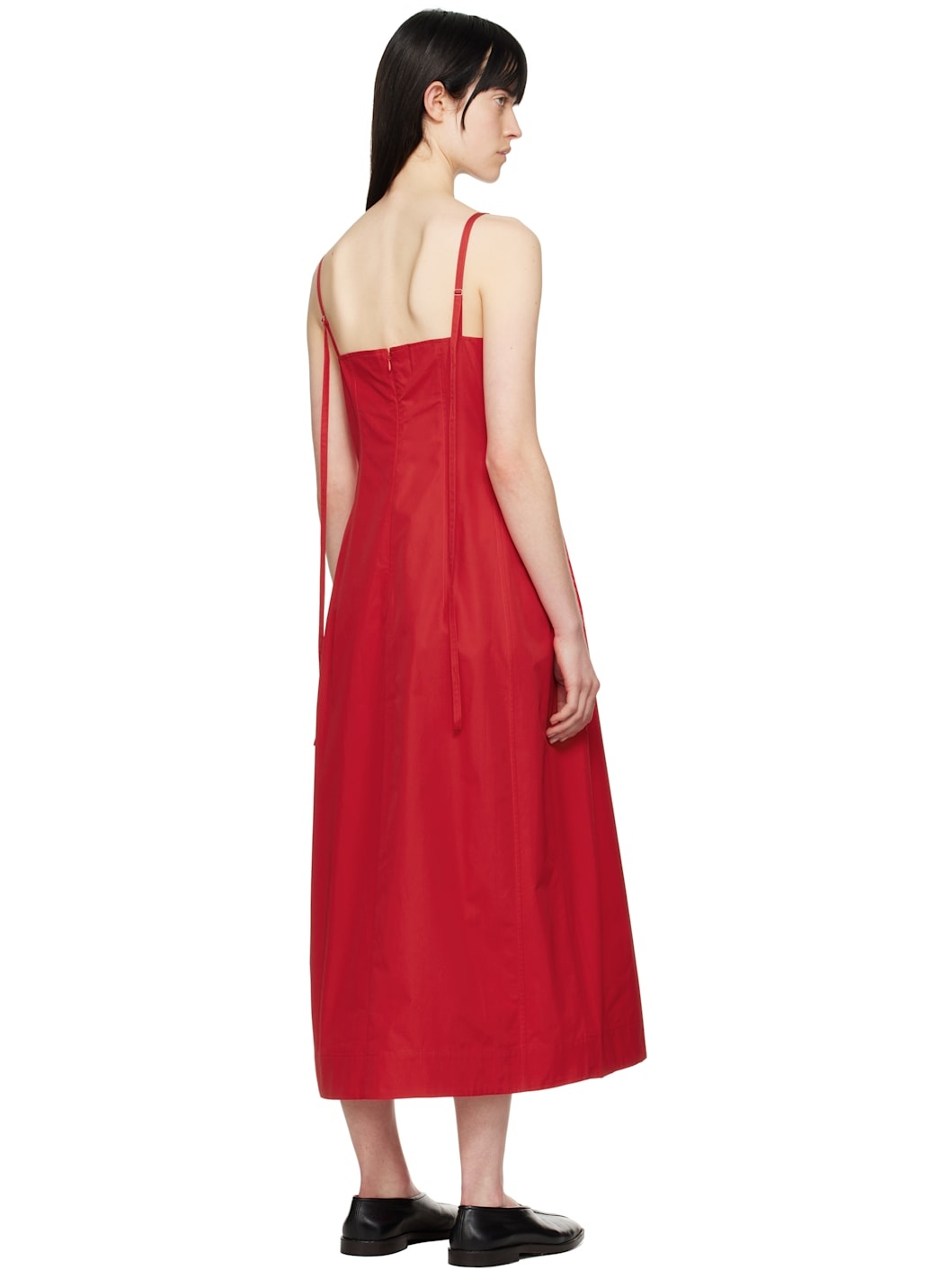 Red Bustier Midi Dress - 6