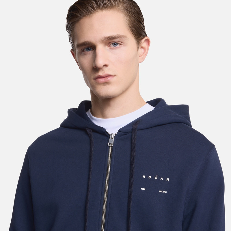 Sweatshirt in cotton with zip 5