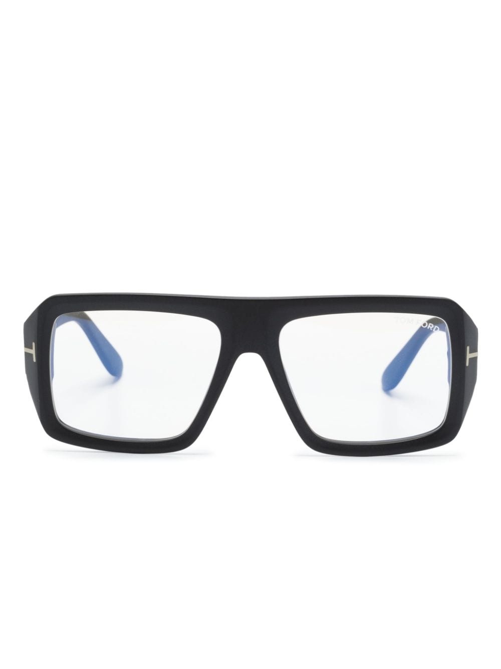 FT5903B logo-engraved square-frame glasses - 1