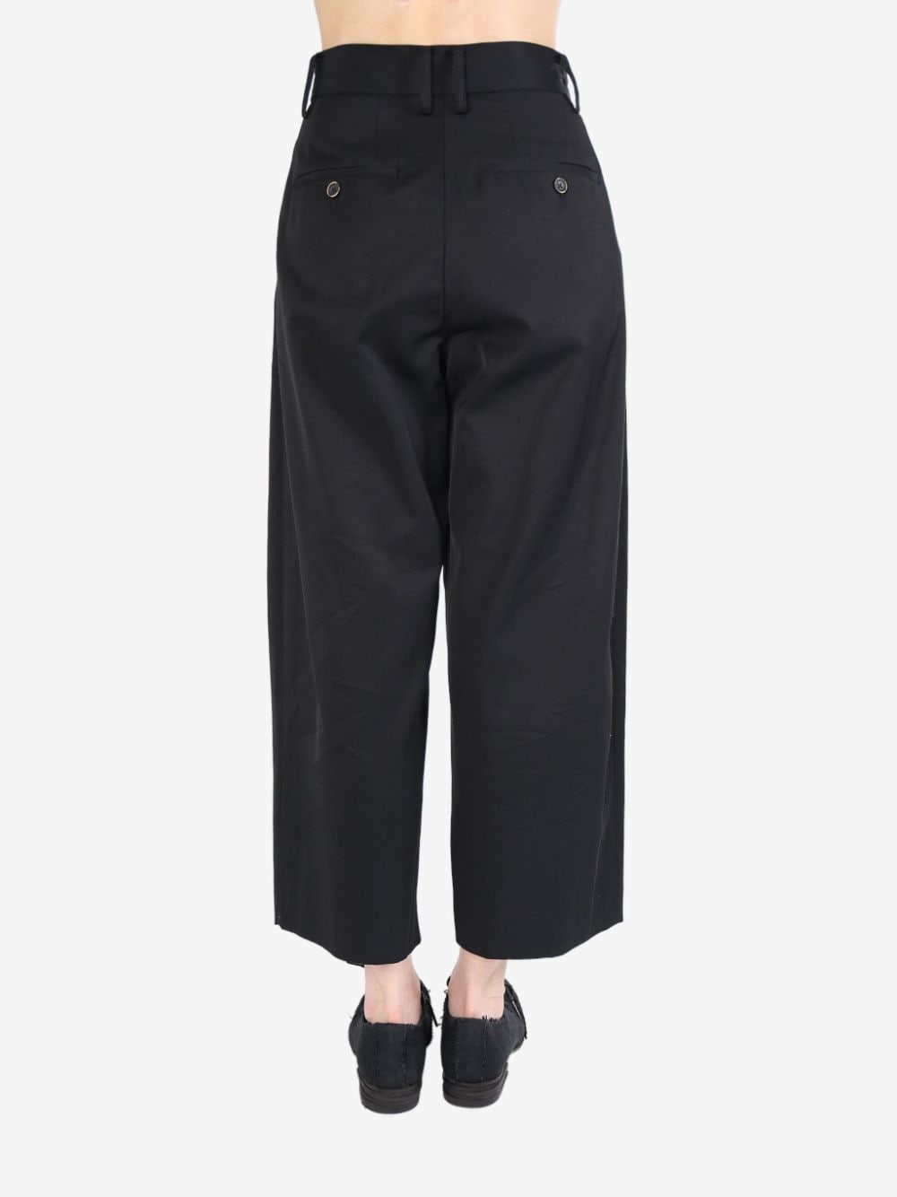 pleat-detailing cropped trousers - 3