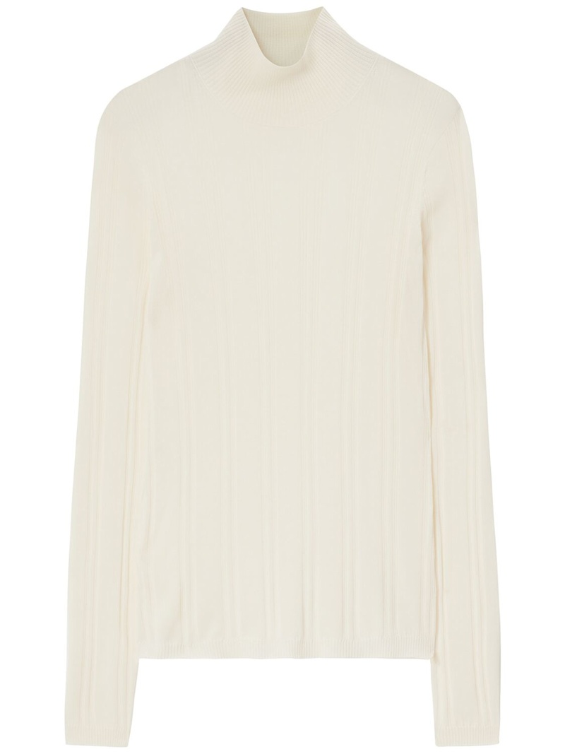 Silk ribbed knit top - 1