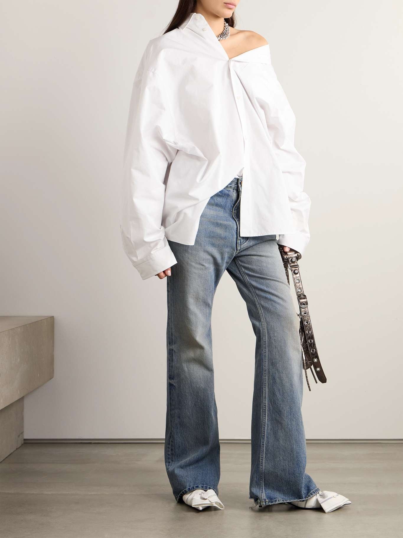 BALENCIAGA Low-rise flared jeans | REVERSIBLE
