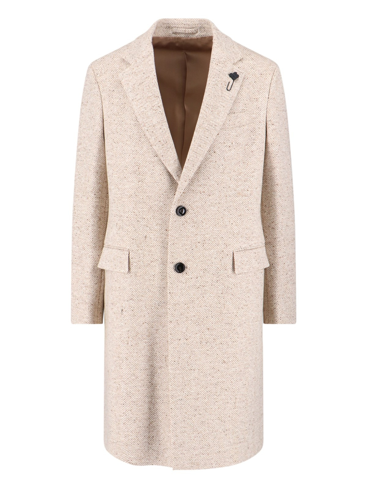 SINGLE-BREASTED VIRGIN WOOL COAT - 1