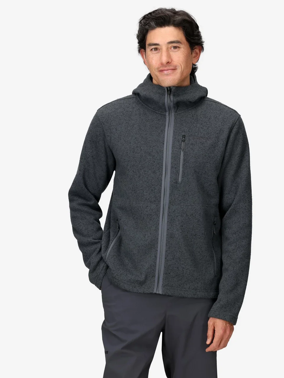 Men’s Drop Line Sweater Fleece Full-Zip Hoody - 1
