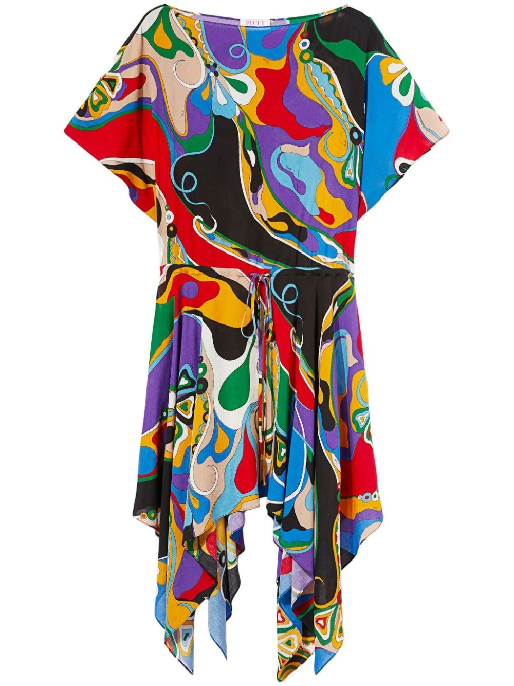 abstract-pattern print midi dress - 1