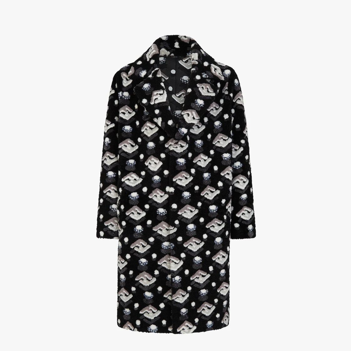 Black shearling coat - 1