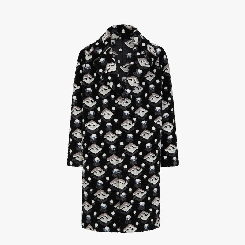 Black shearling coat 1