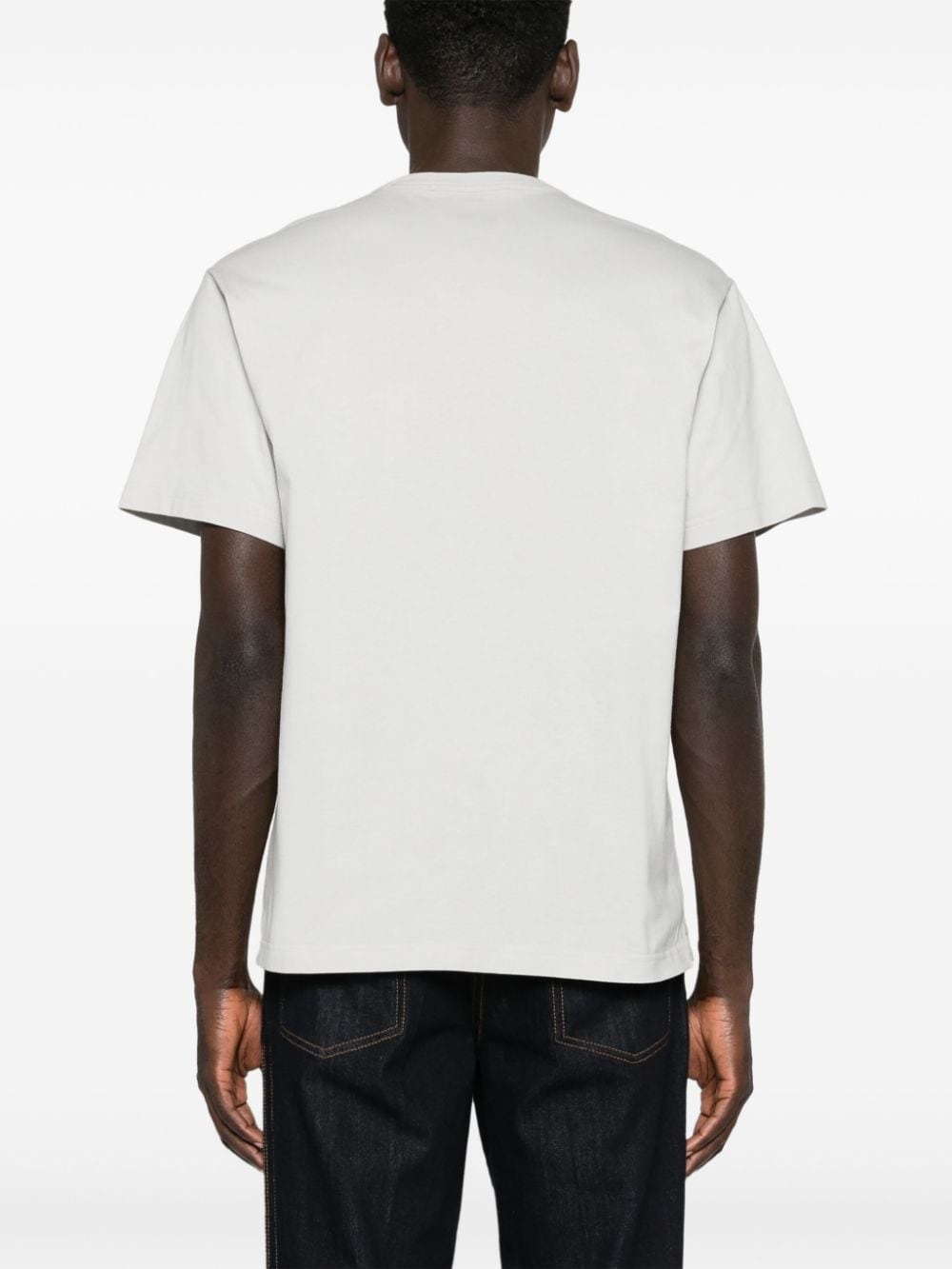 logo-embroidered cotton T-shirt - 4