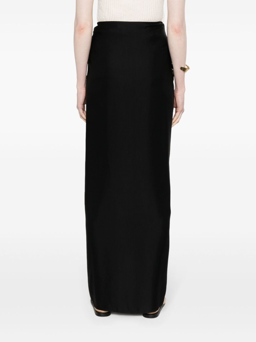 draped midi skirt - 4