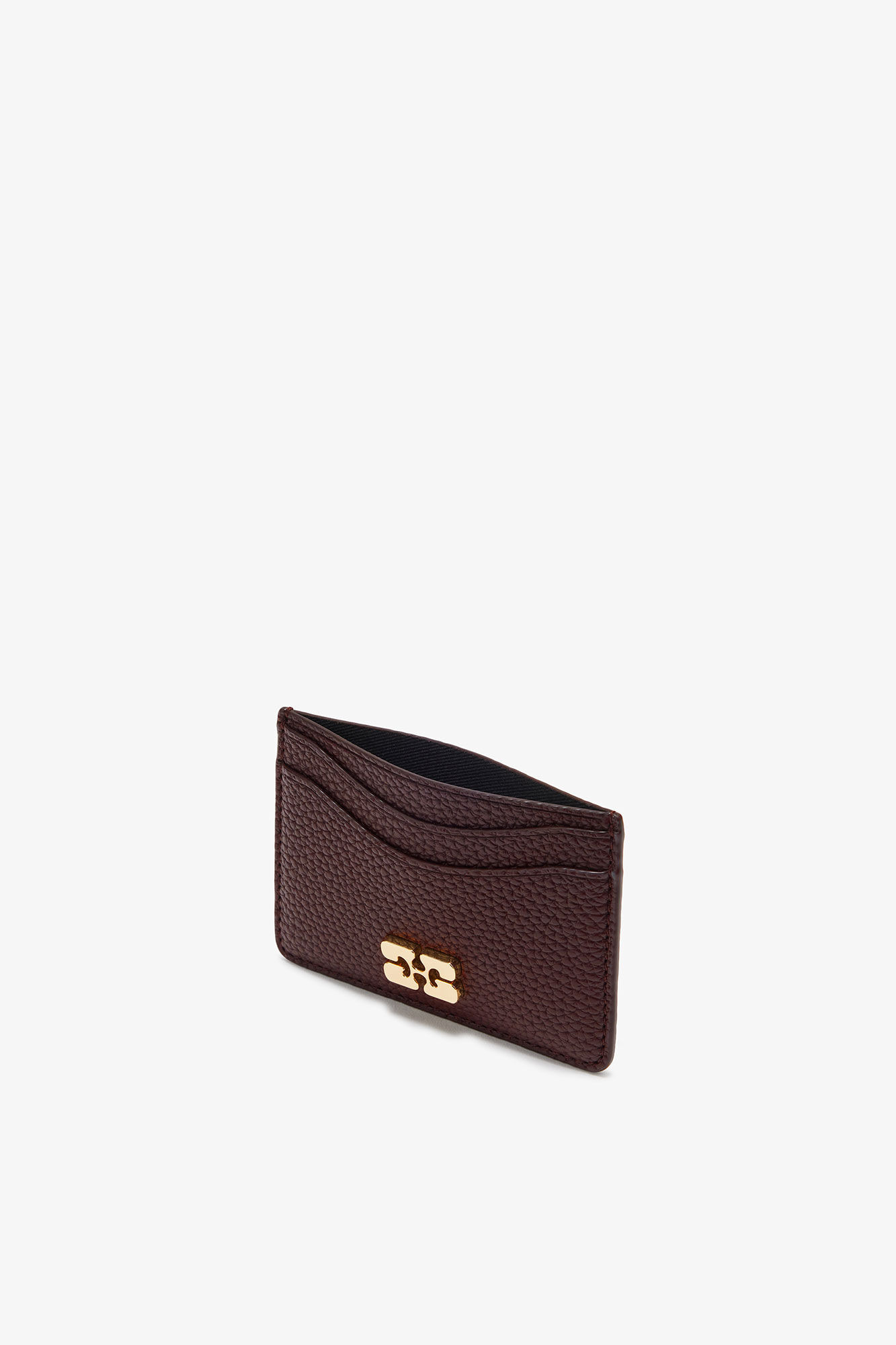 BROWN GRAINED GANNI BOU CARD HOLDER - 3