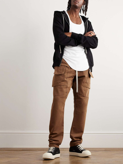 Rick Owens DRKSHDW Slim-Fit Straight-Leg Cotton-Twill Drawstring Cargo Trousers outlook