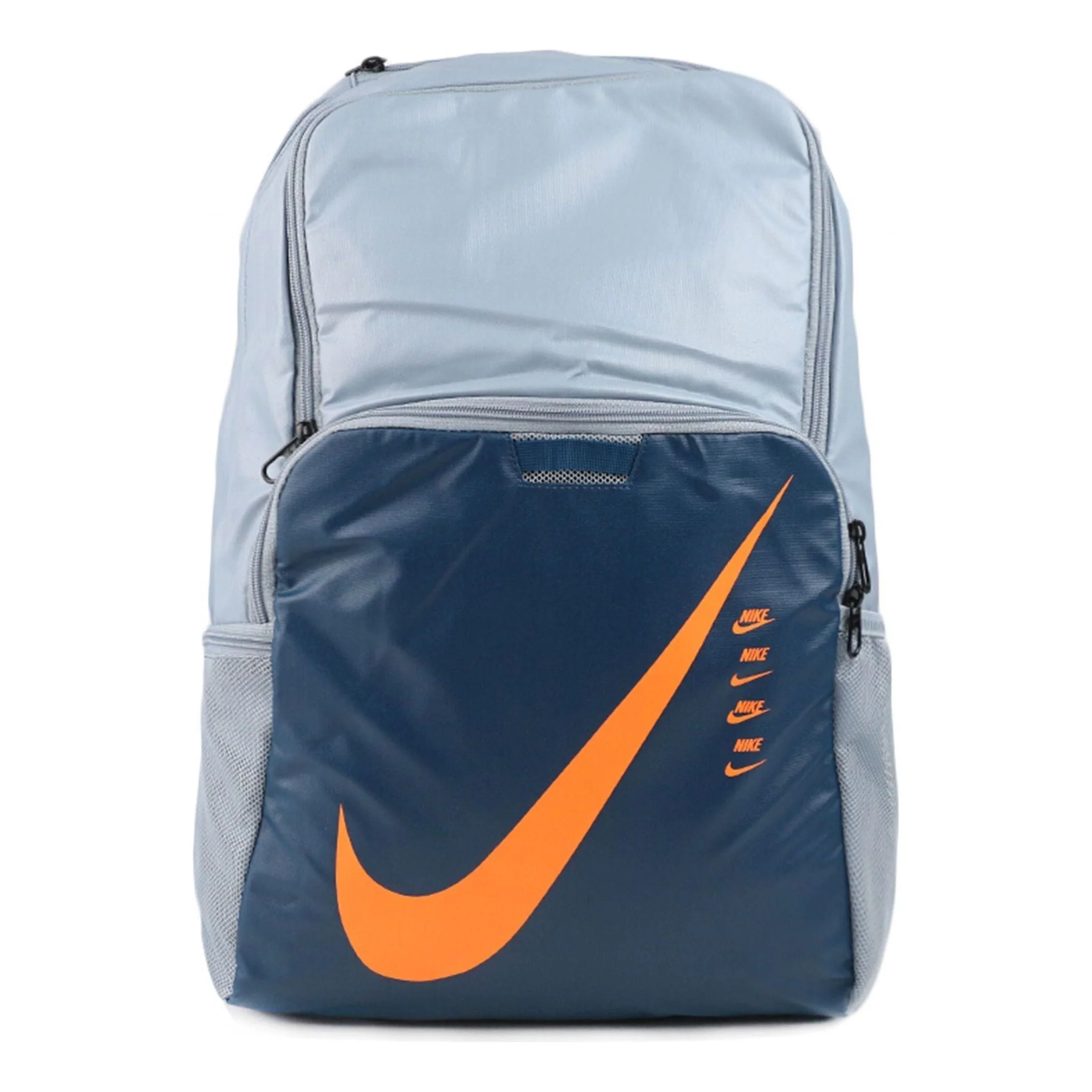 Nike Brasilia Medium Backpack-9.0 MTRL 'Blue Grey Orange' BA6214-464 - 1
