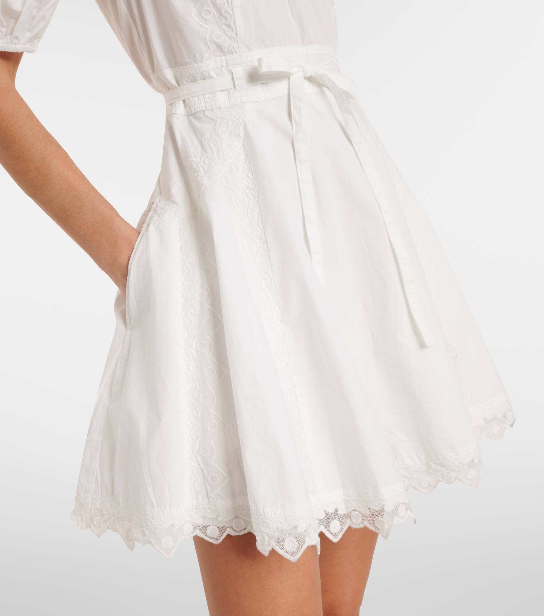 Camila embroidered cotton minidress - 5