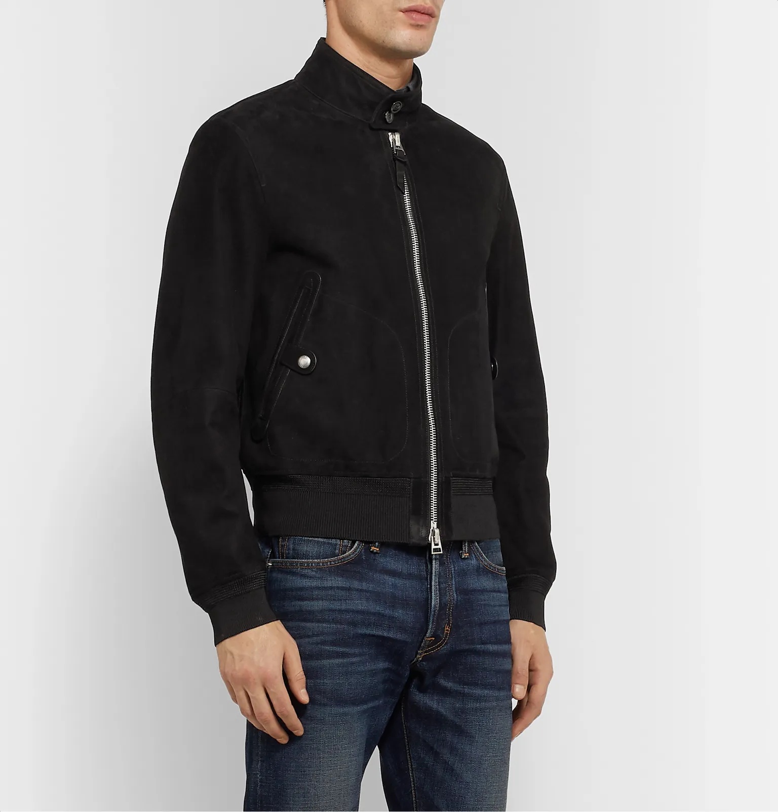 Suede Bomber Jacket - 4