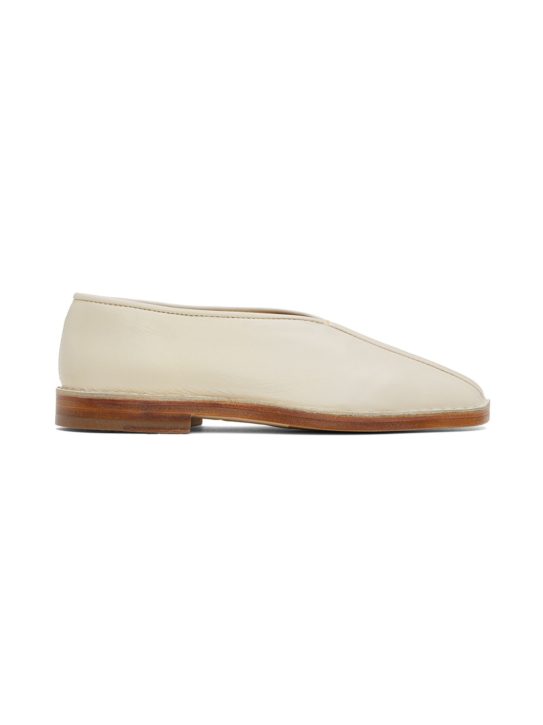 Off-White Flat Piped Slippers - 1