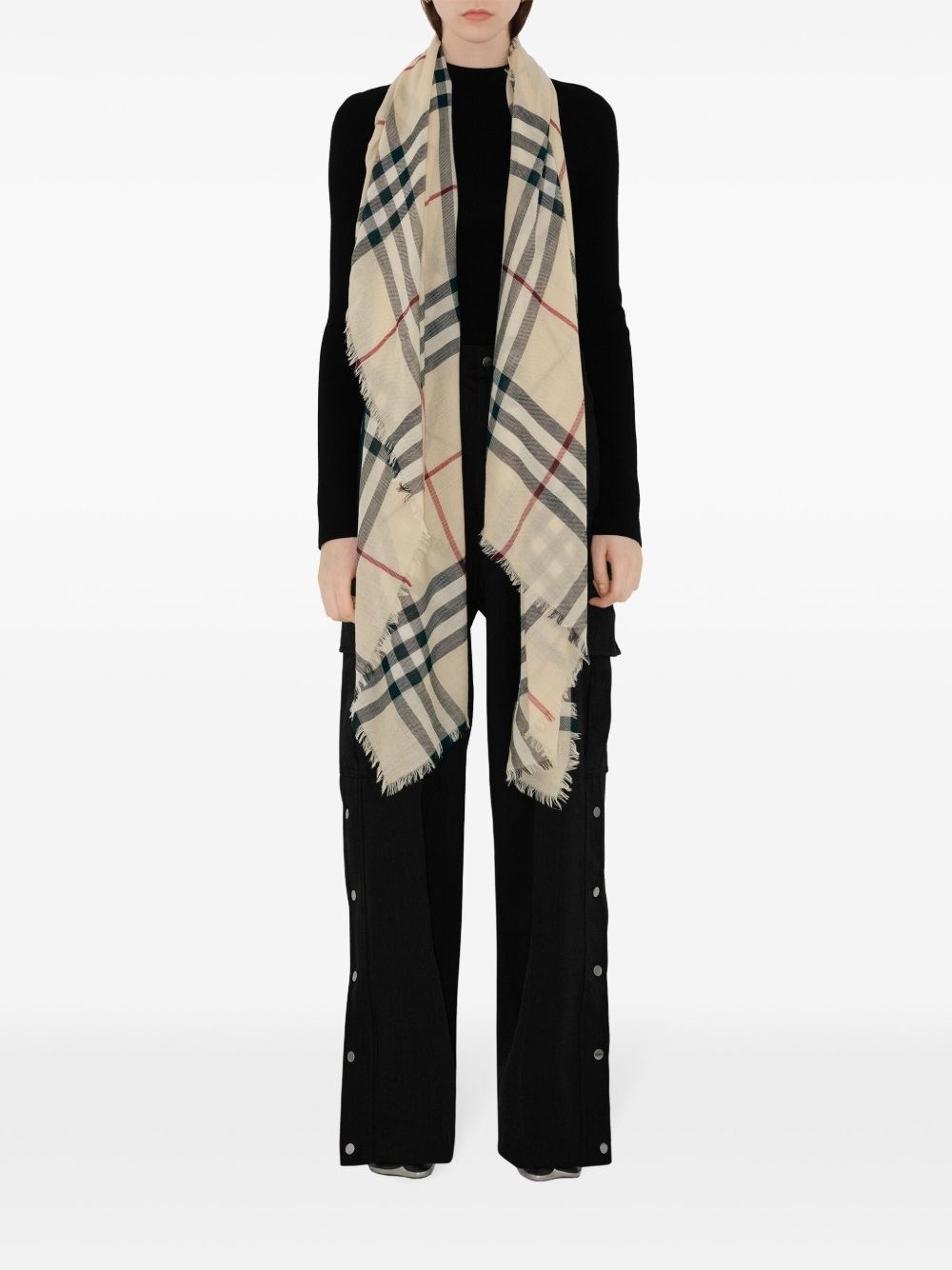 Giant Check wool scarf - 4
