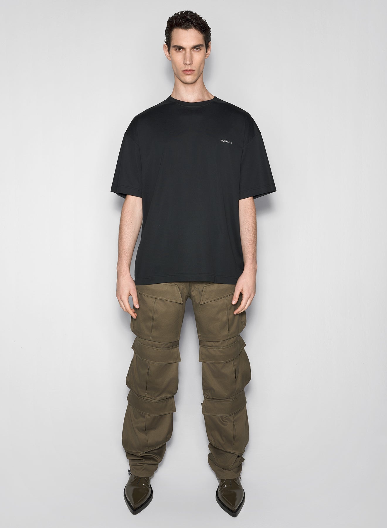 black mugler signature t-shirt - 2