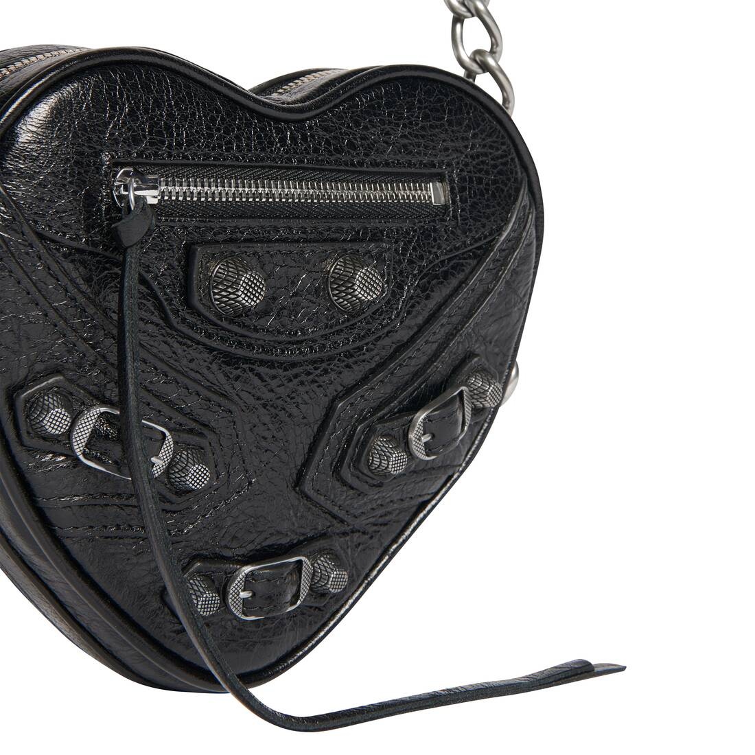 Women's Le Cagole Heart Mini Bag  in Black - 7