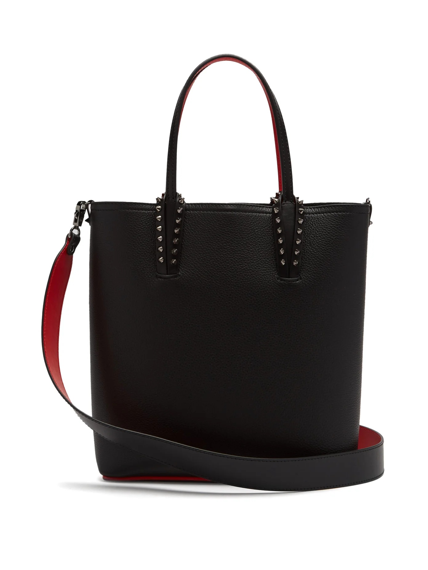 Cabata studded leather tote bag - 1