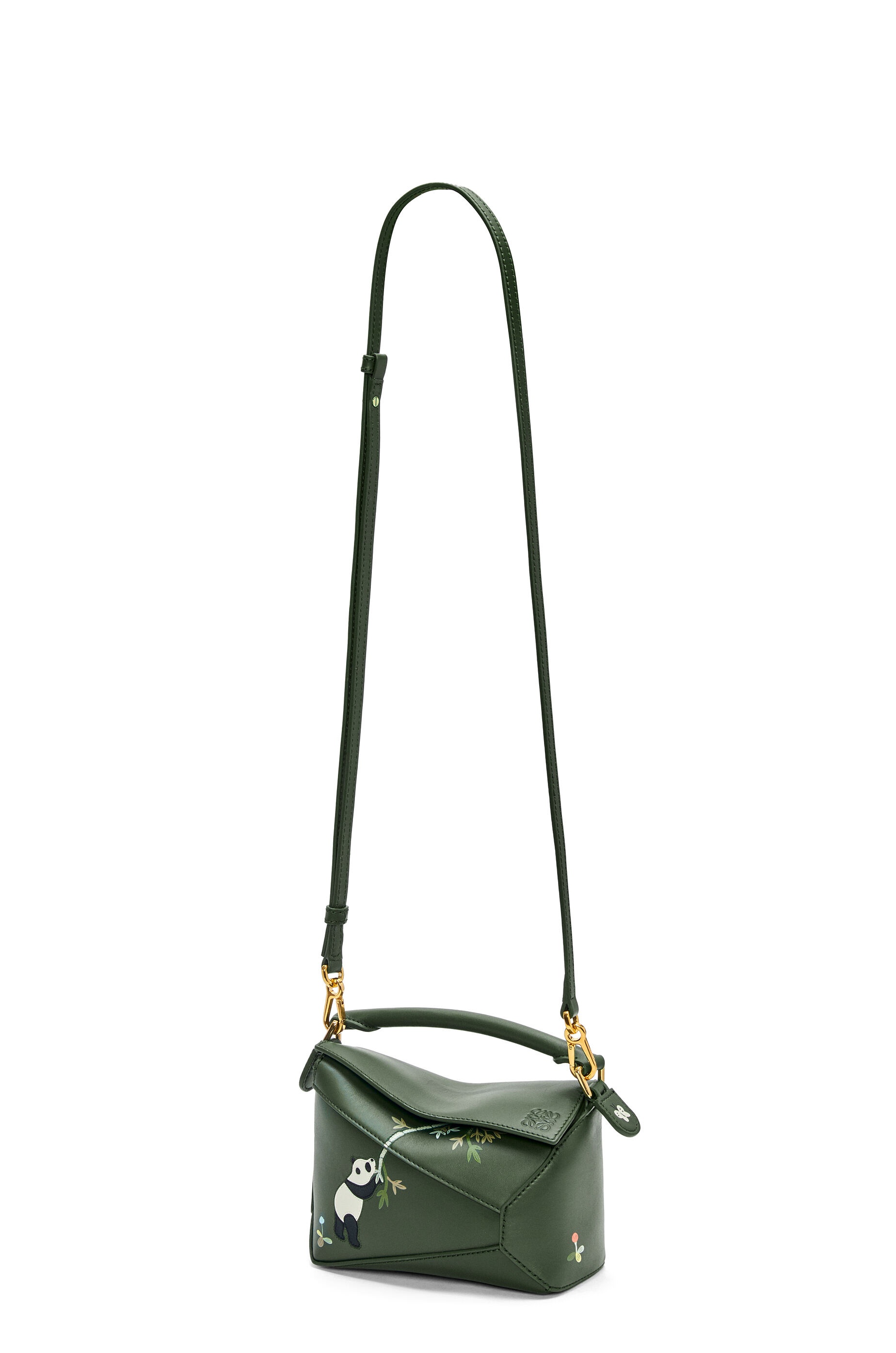 Panda mini Puzzle bag in satin calfskin - 8