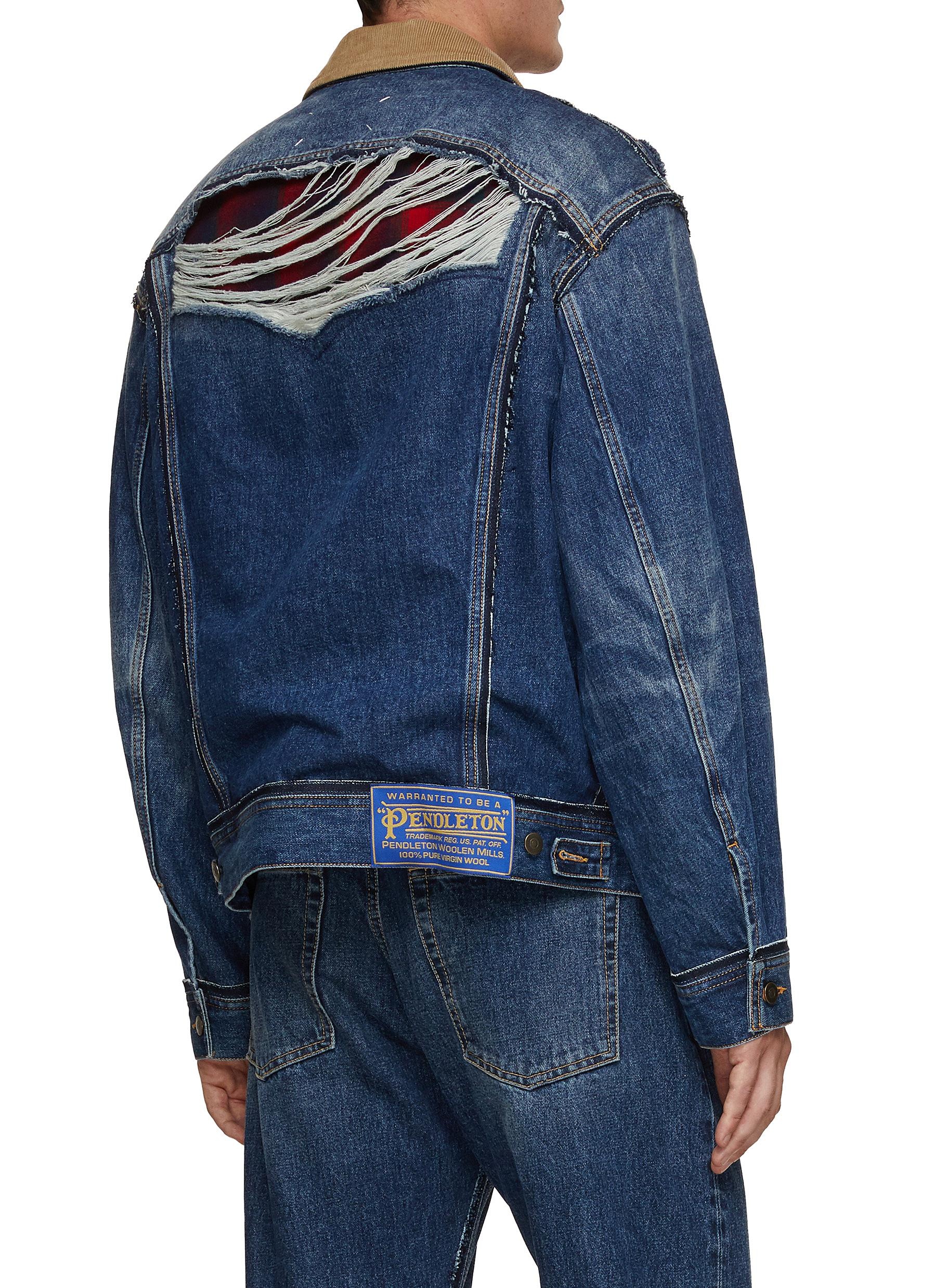 Maison Margiela DISTRESSED DENIM JACKET | lanecrawford