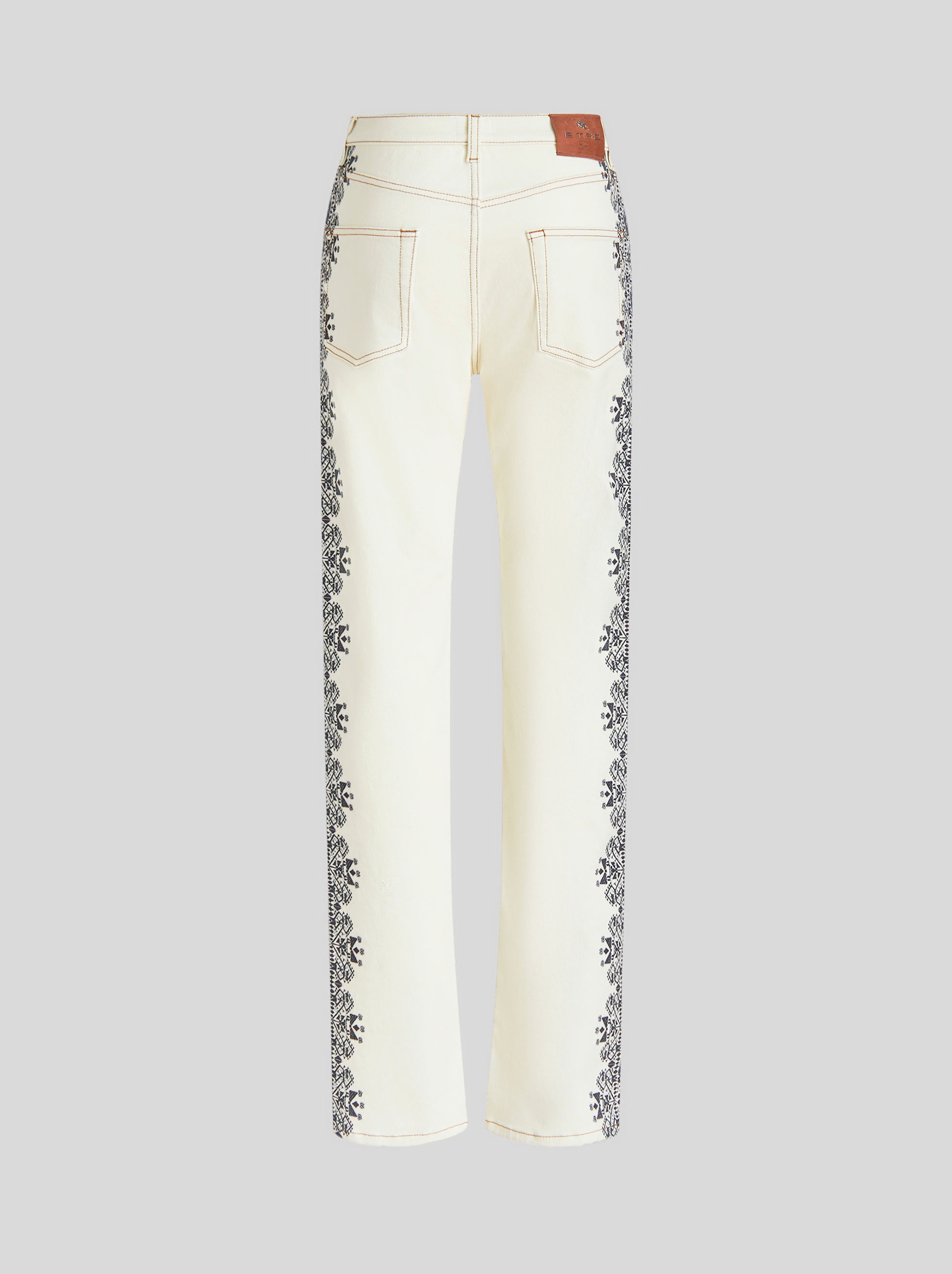 JEANS WITH PLACED PAISLEY PRINT - 5
