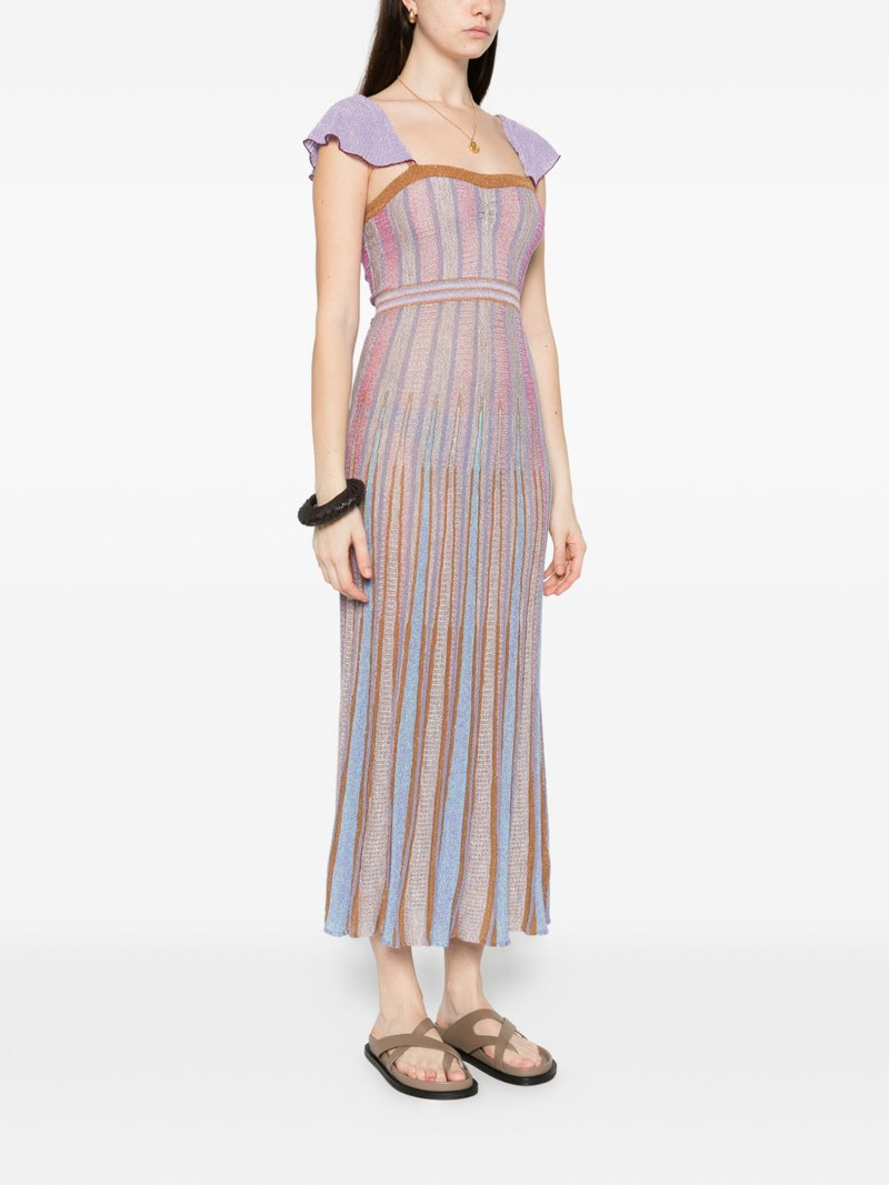 ruffled-sleeves striped maxi dress 3