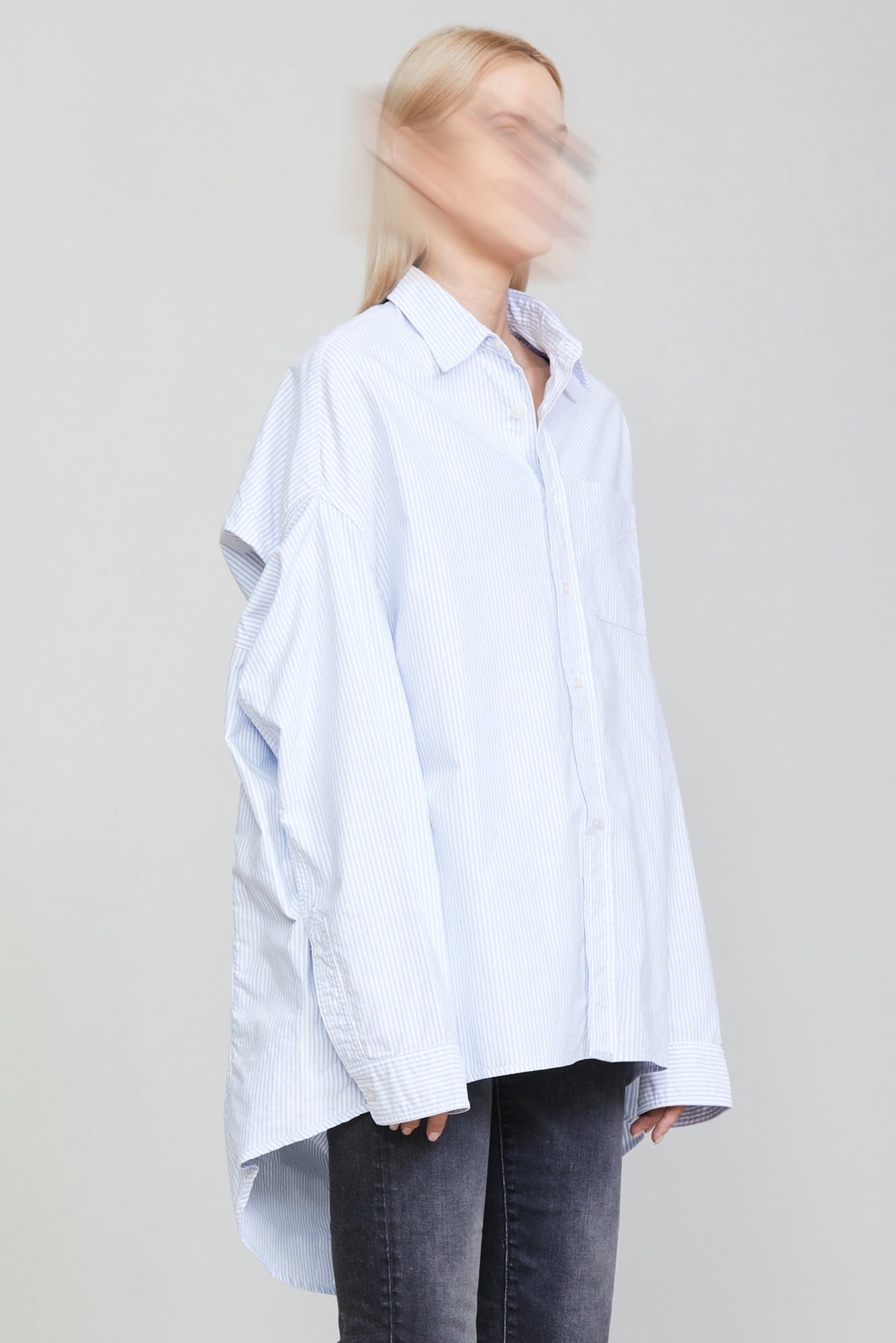 CONVERTIBLE BUTTONDOWN SHIRT - BLUE STRIPE - 3
