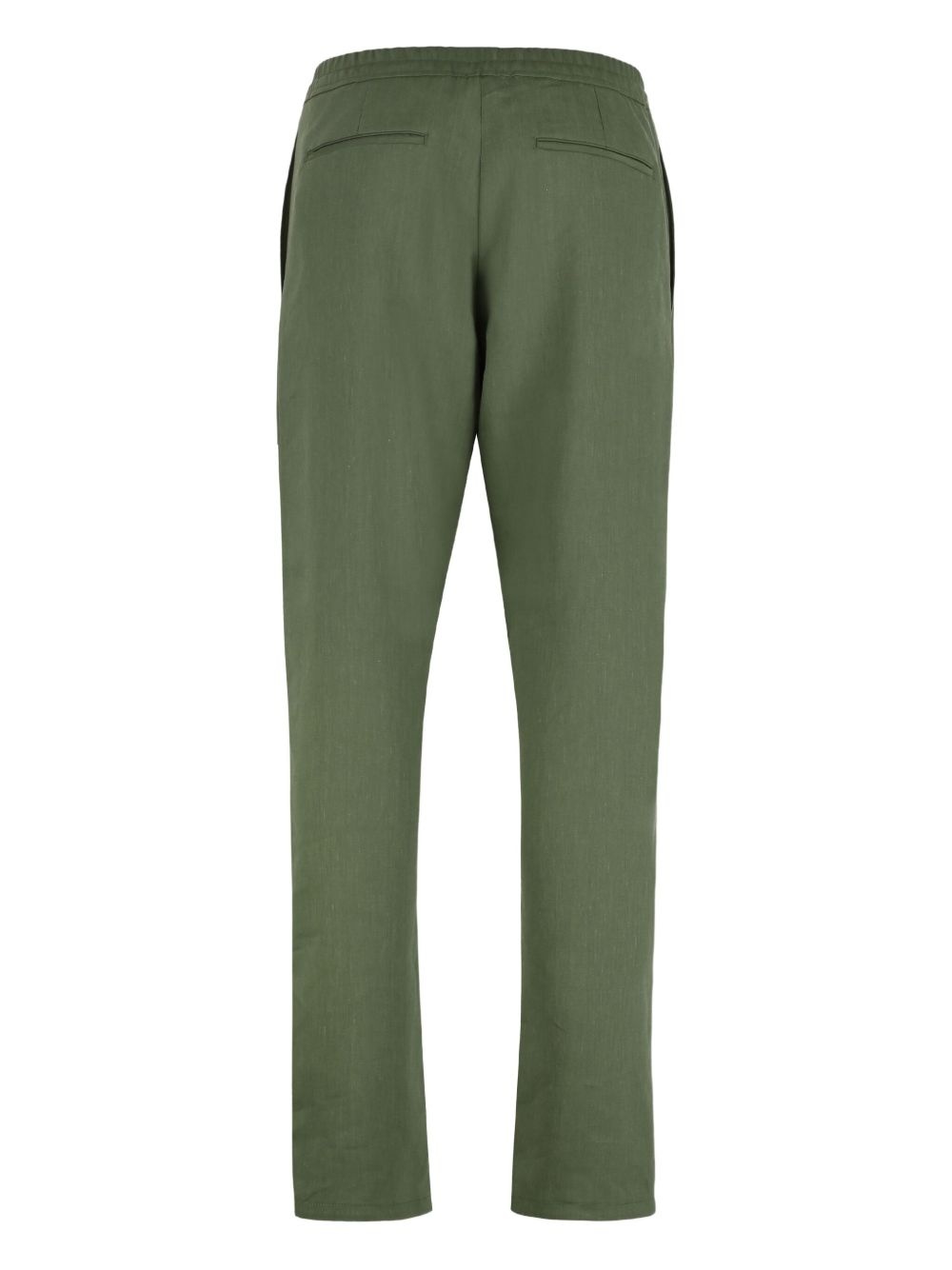 drawstring wool-blend regular trousers - 2