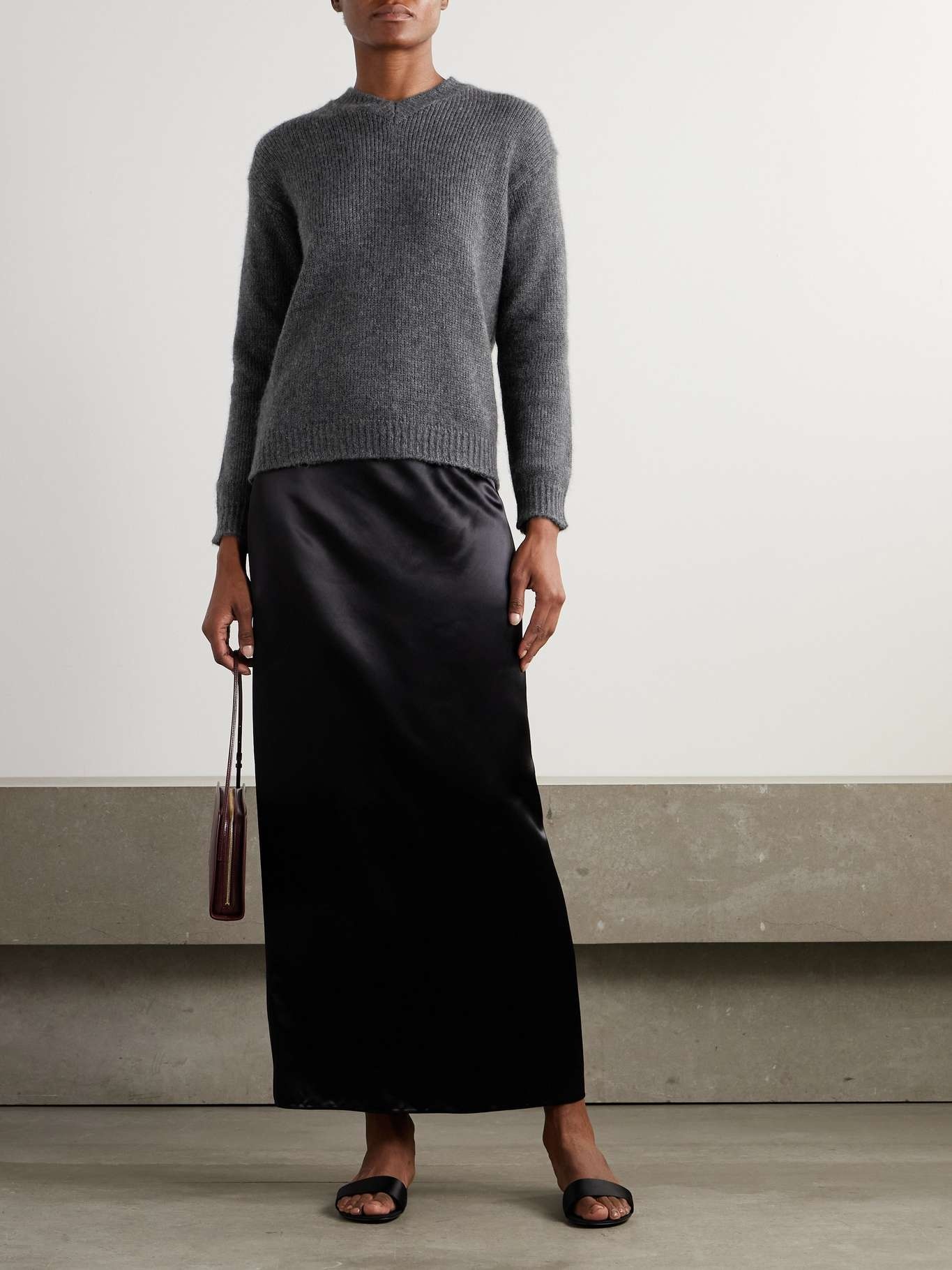 Harini brushed-cashmere sweater Gray - 2