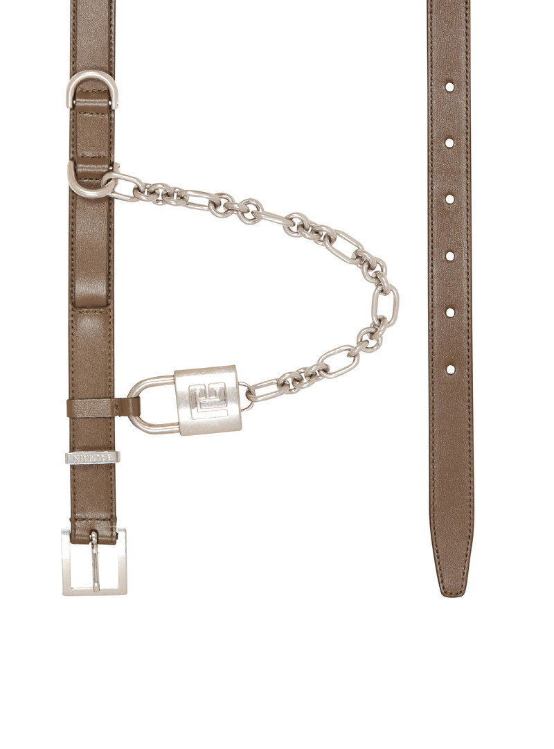 Sync narrow leather belt 4