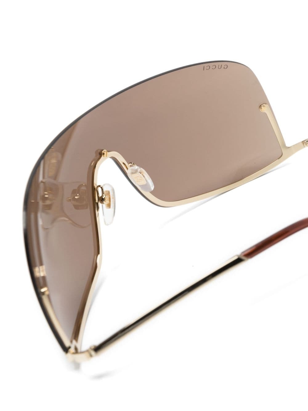 Square-G-motif shield-frame sunglasses - 3