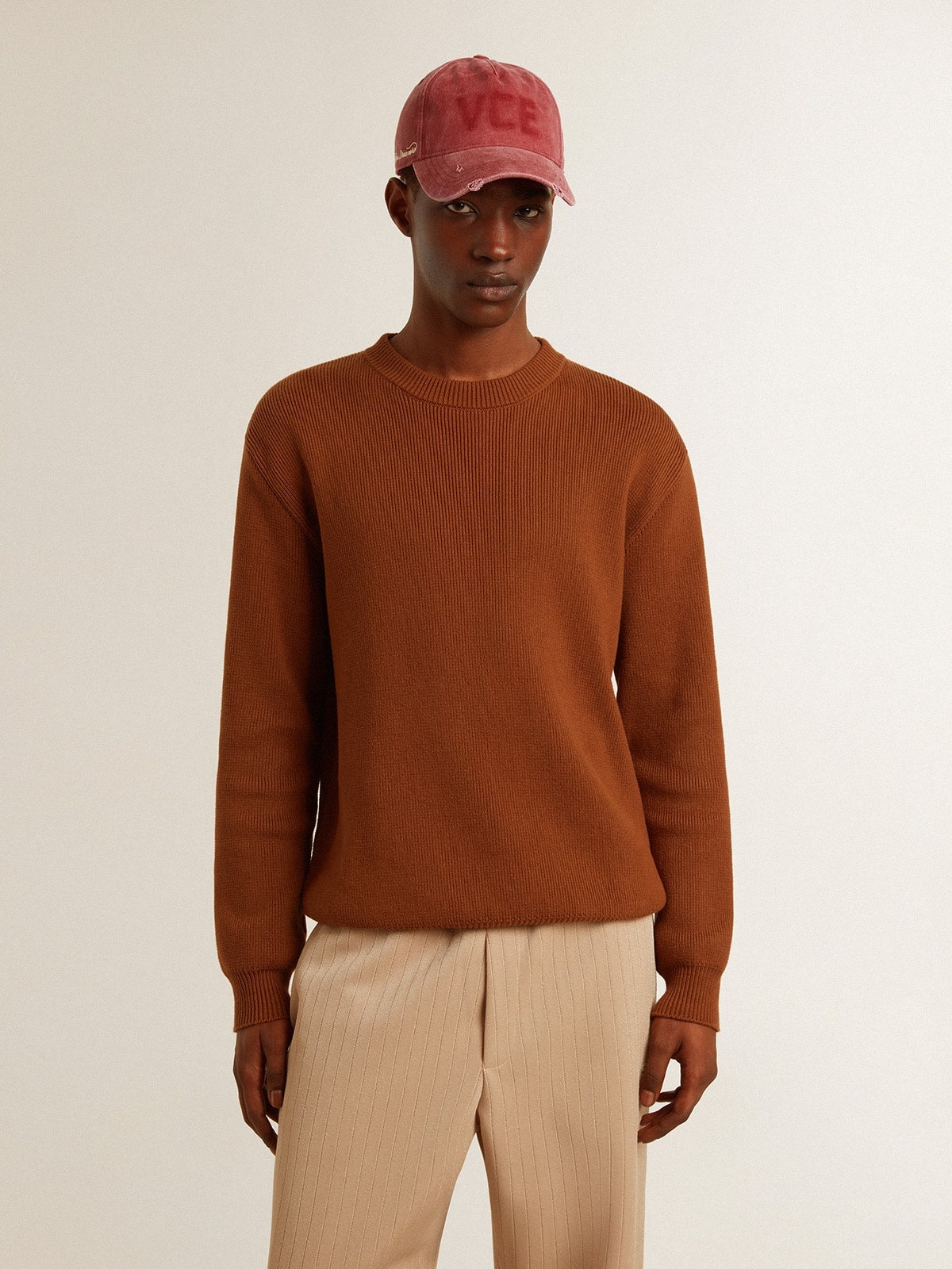 Men's crew-neck sweater with logo on the back - 3