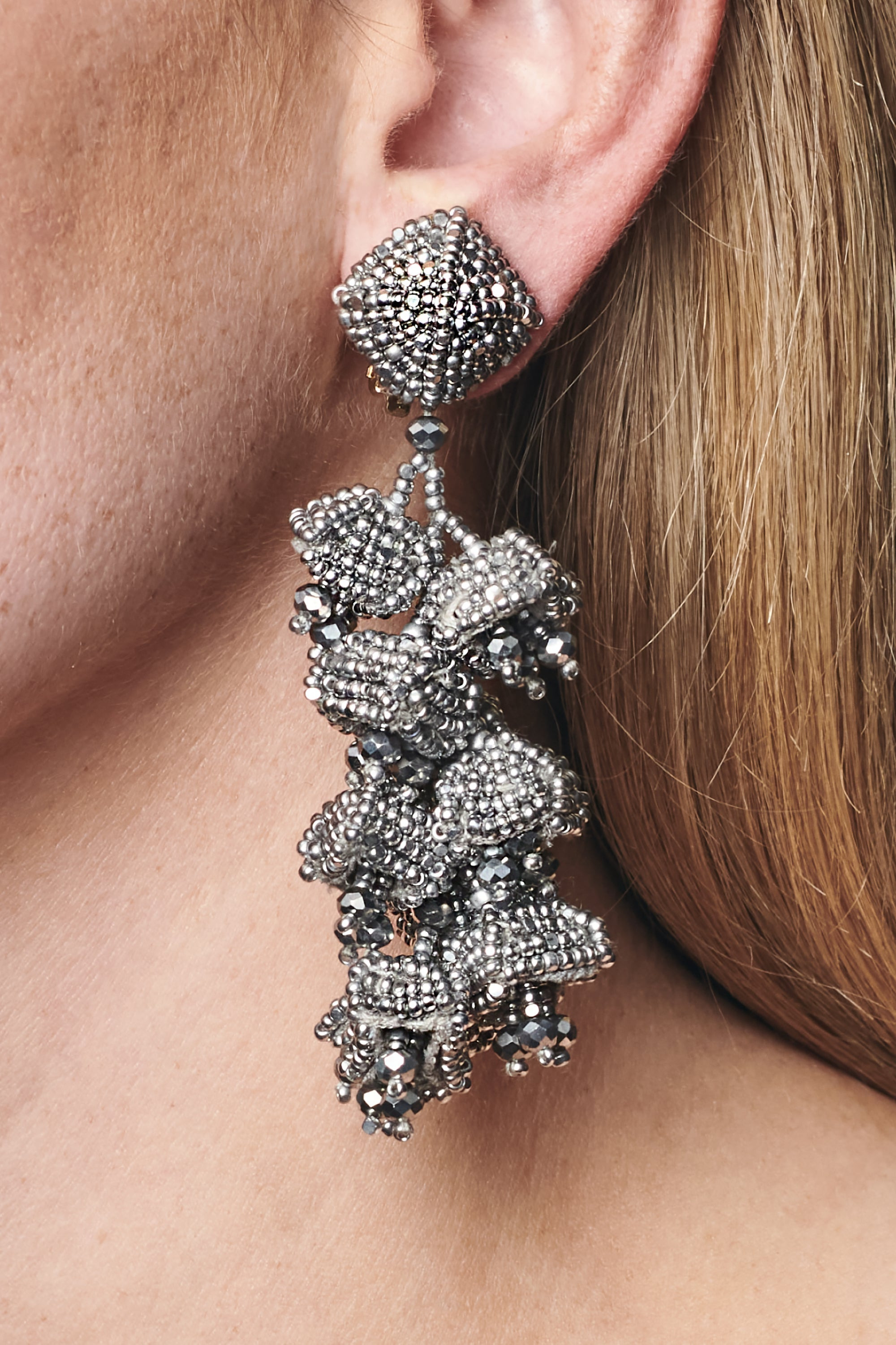 GRAPES EARRINGS - SILVER - 2