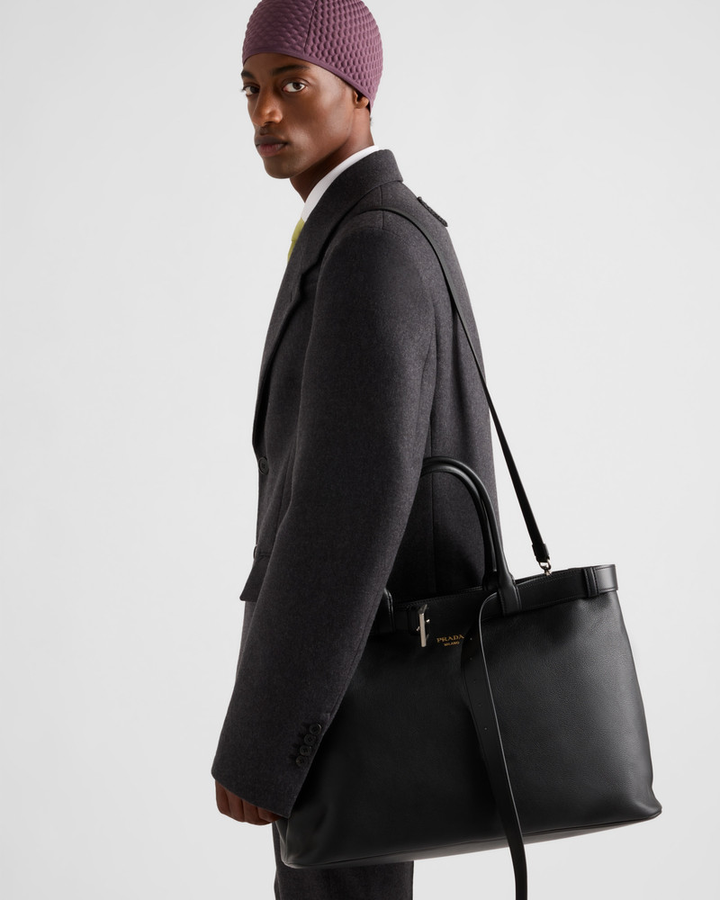 Prada Buckle leather bag with belt 9