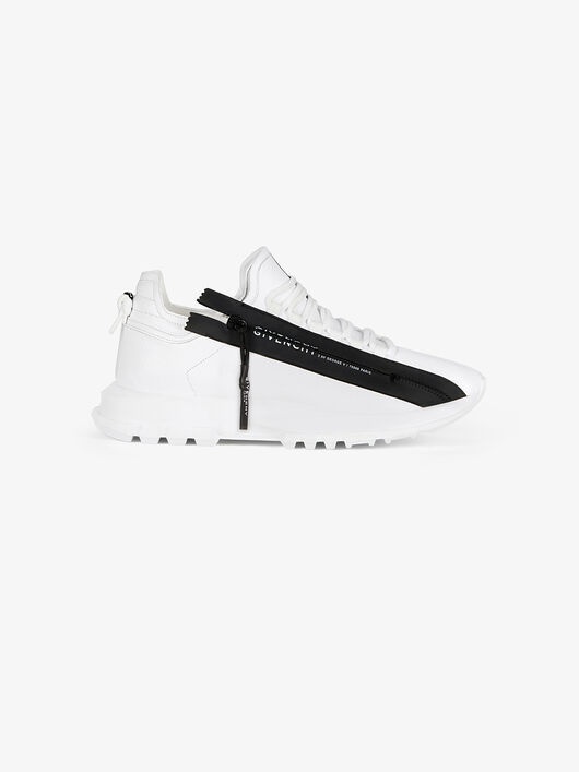 SPECTRE LOW RUNNERS SNEAKERS IN PERFORATED LEATHER WITH ZIP - 1