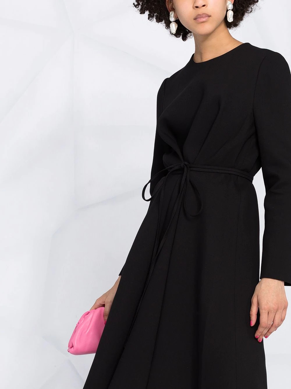 belted wool dress - 5