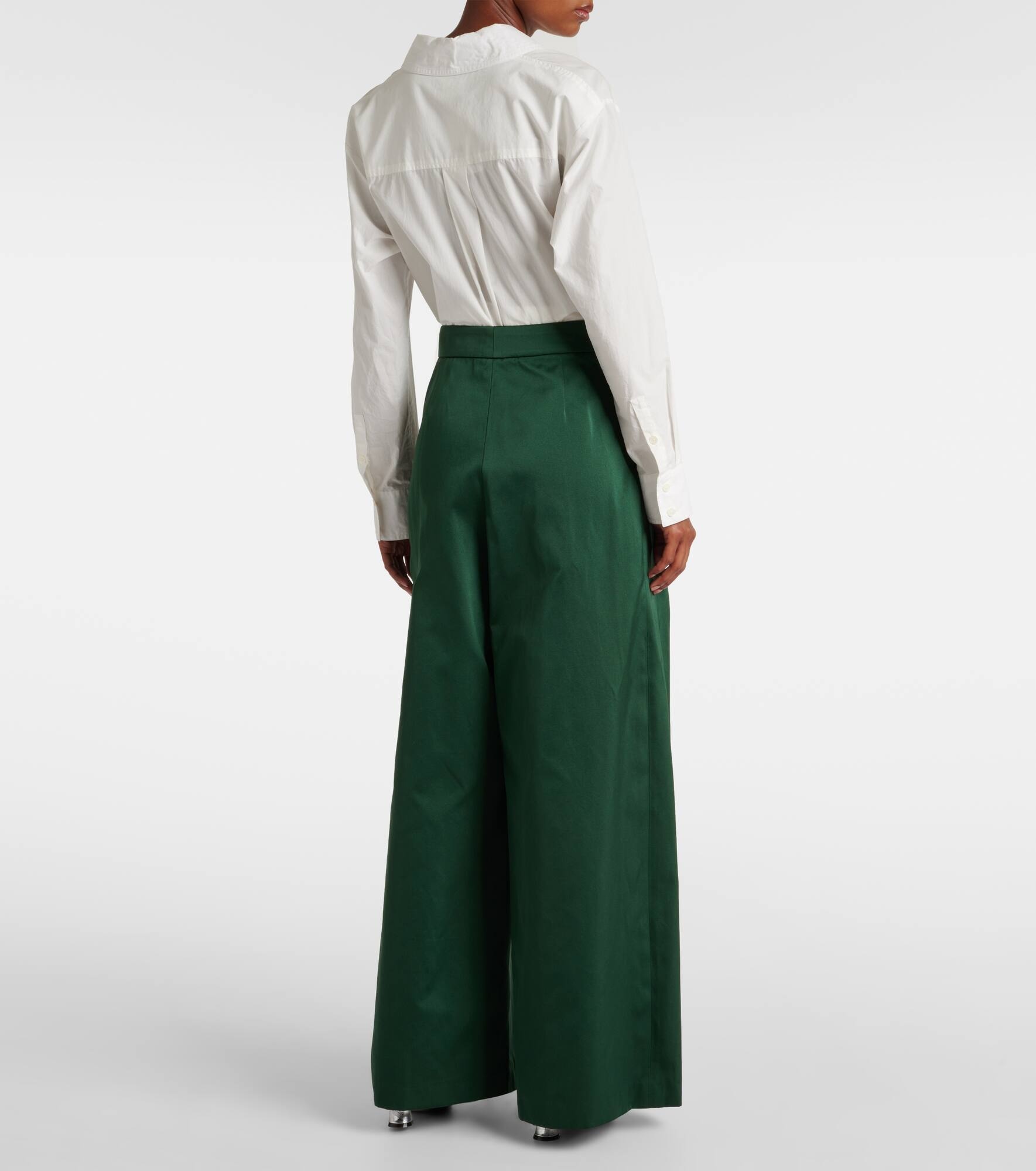 Pleated wide-leg pants - 3