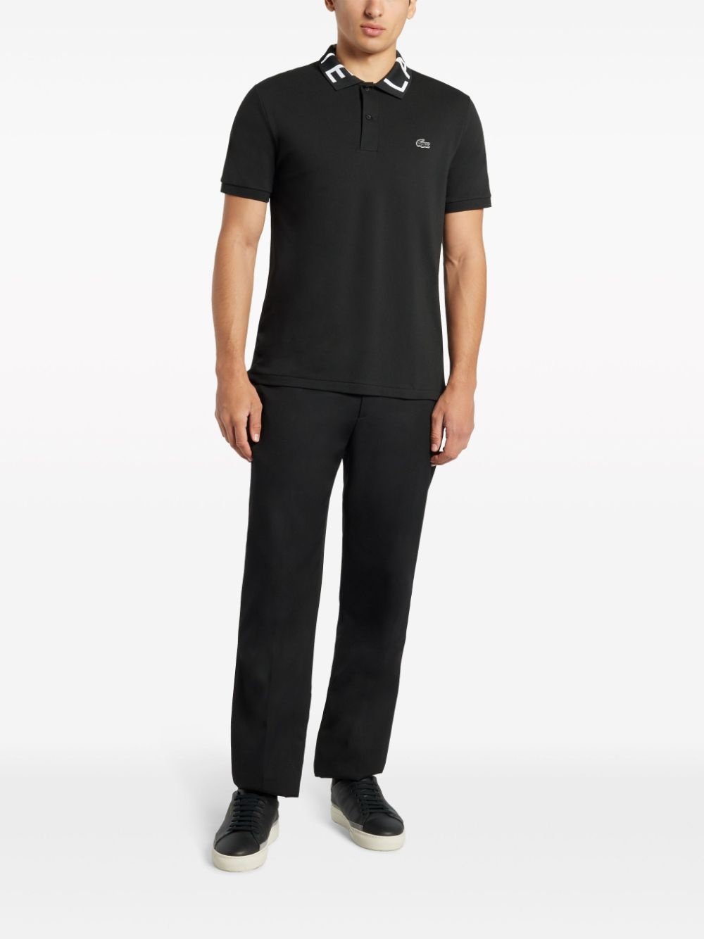 branded collar logo-appliquÃ© polo shirt - 2