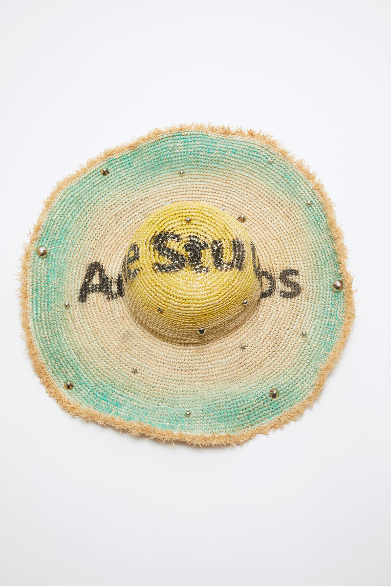 Raffia wide brim hat - Straw yellow 4