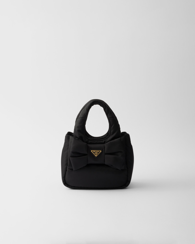 Padded Re-Nylon mini-bag with bow 1
