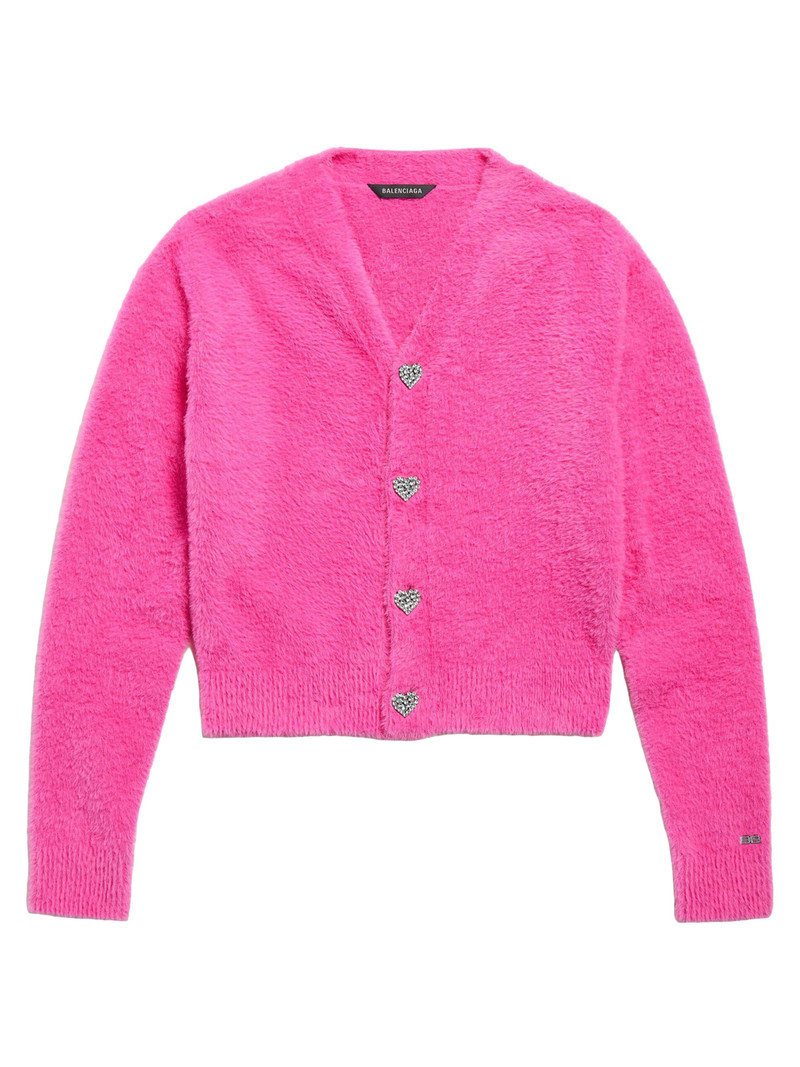 Women's Fluffy Cardigan - Pink 1